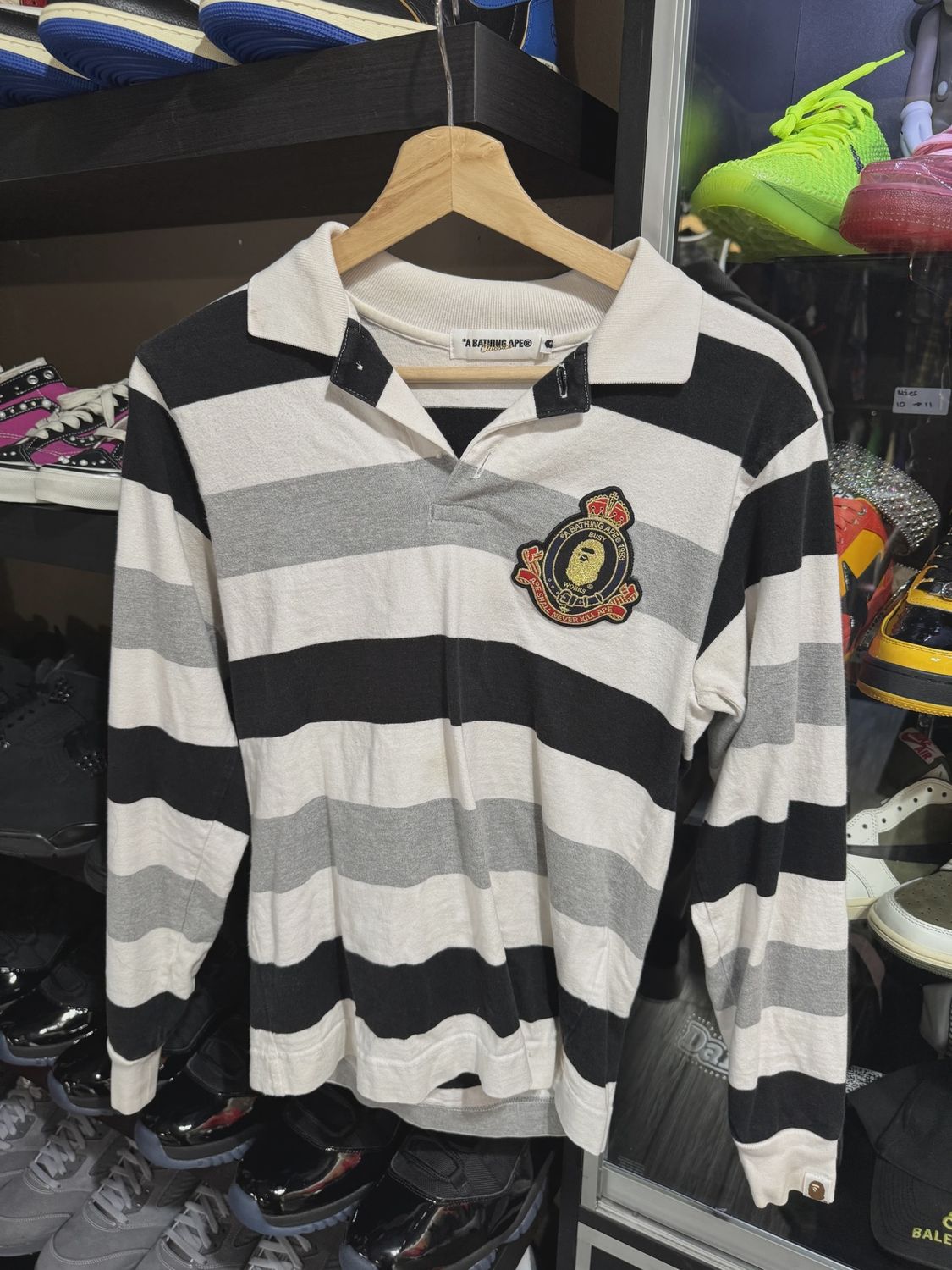 Bape Stripes Polo • Pre-Owned [4592]