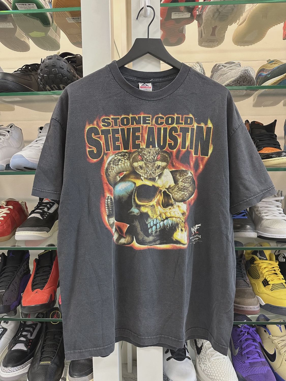 vintage stone cold steve austin wrestling tee black • Pre-Owned [5836]