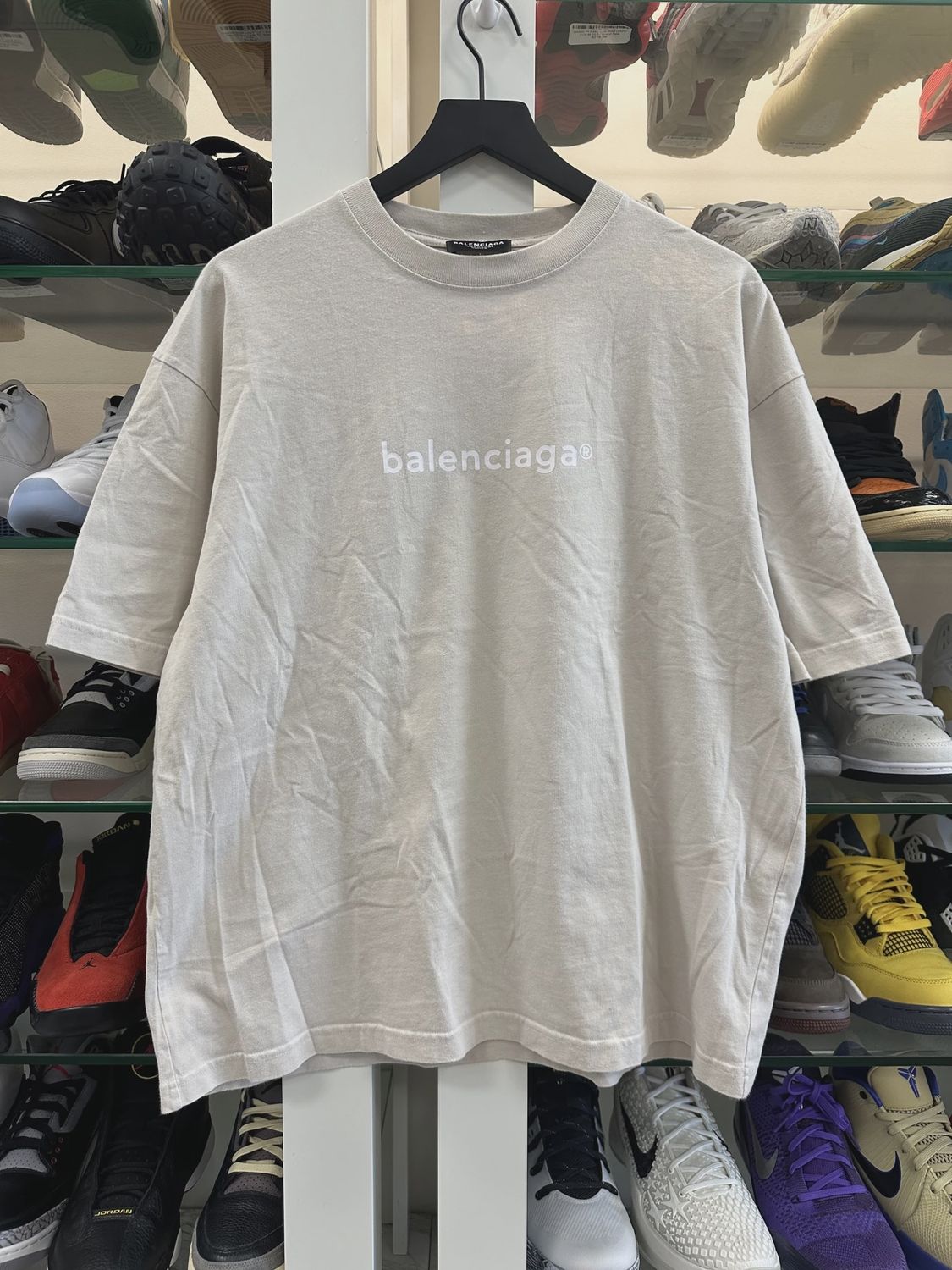 Balenciaga New Copyright T-Shirt 'Cement Grey/White' • Pre-Owned [5850]
