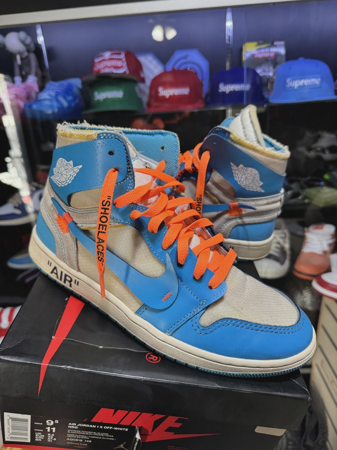 Air Jordan 1 Retro High Off-White University Blue  • Pre-Owned [6524]