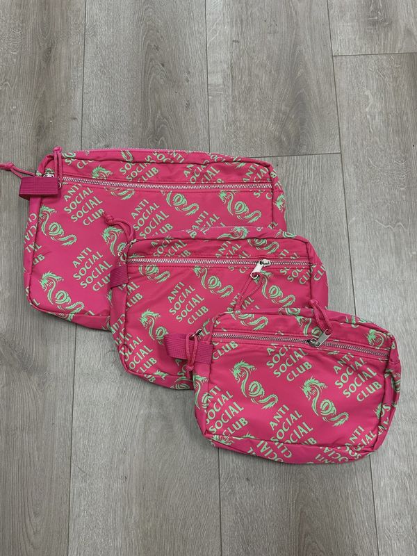 Anti Social Social Club Garden Grove Pink Handbag Set • Brand New [5167]