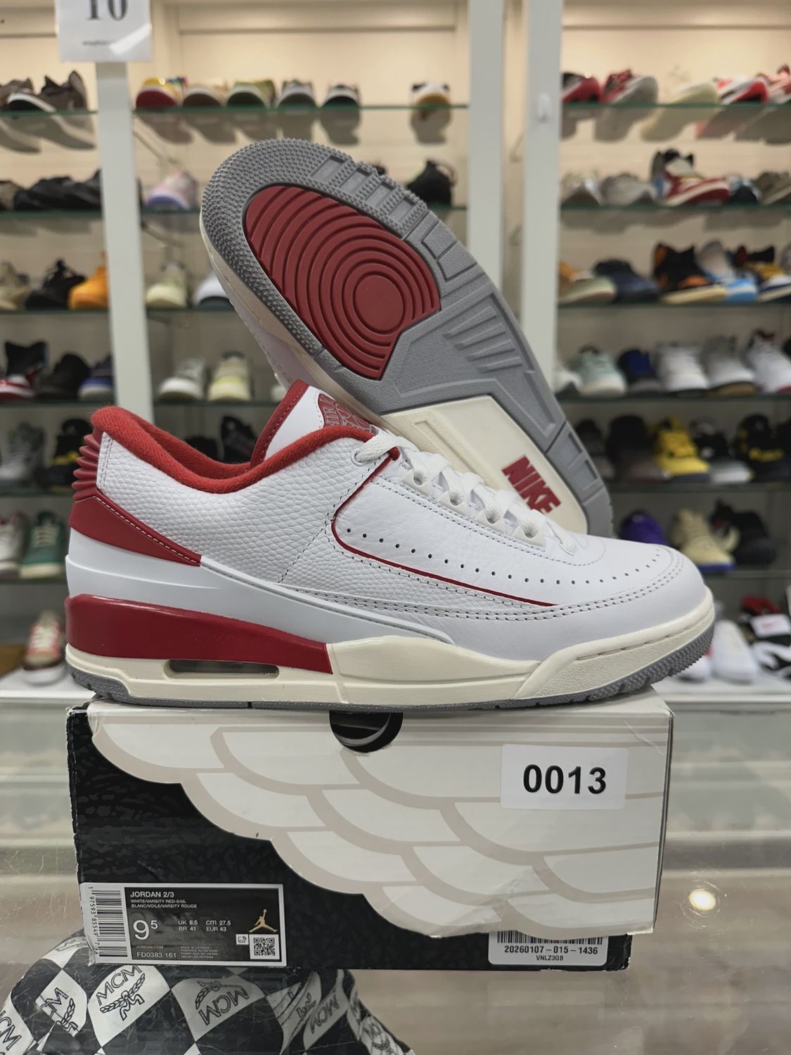 Jordan 2/3 White Varsity Red • Pre-Owned [8913]