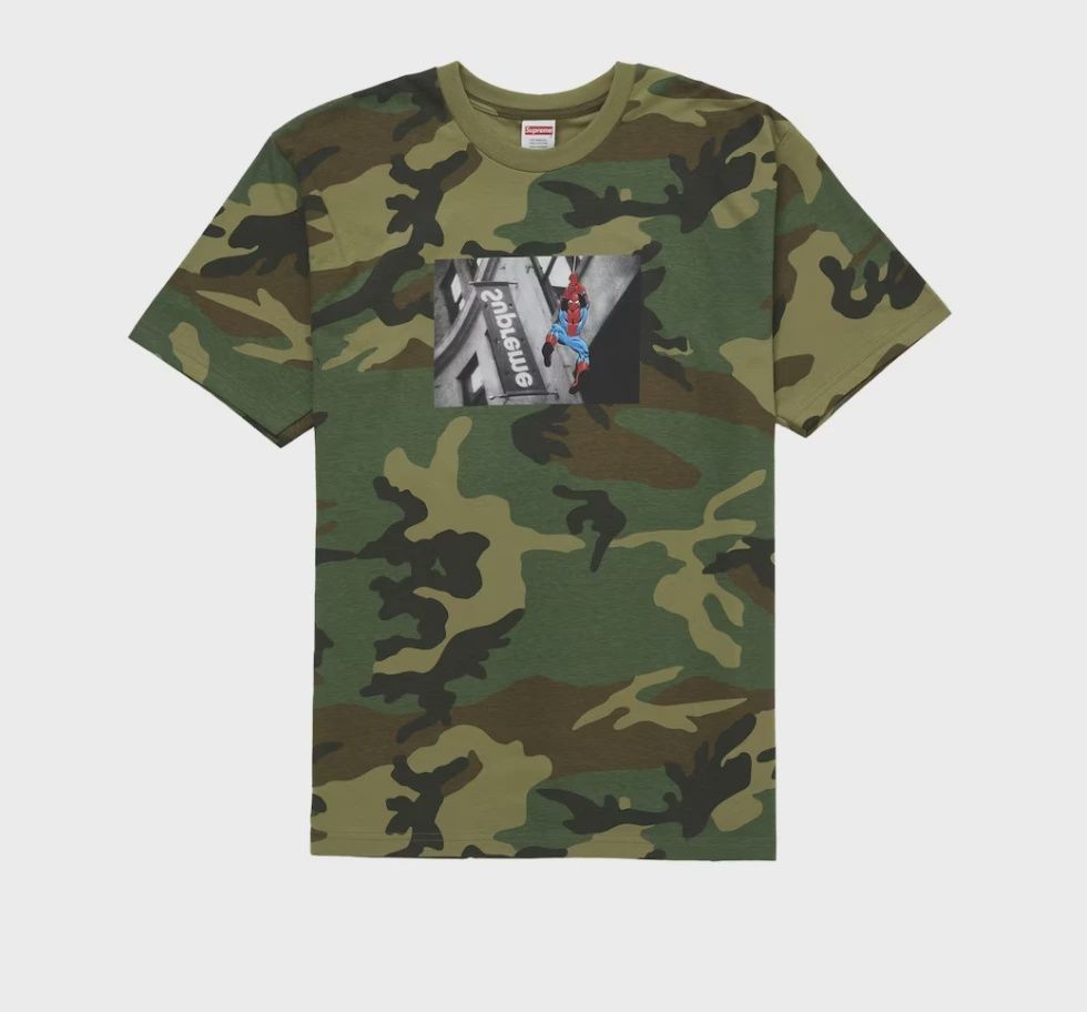 Supreme Spider-Man Tee Woodland Camo size XL • Brand New [0713]