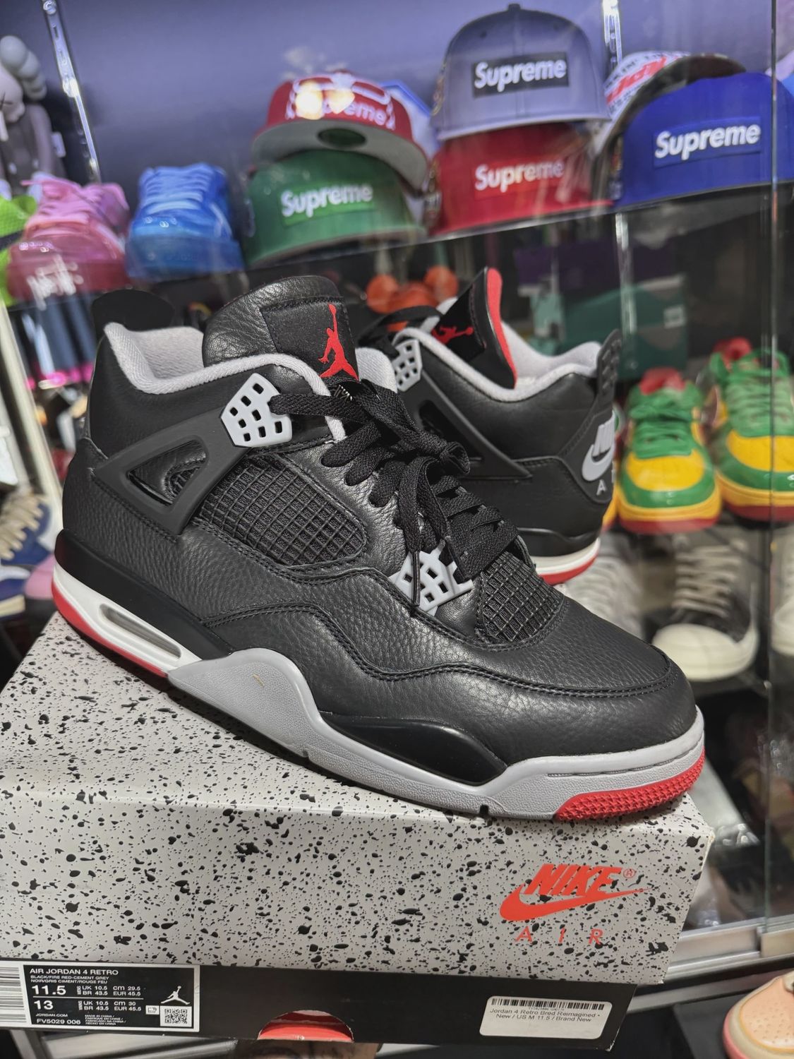 Air Jordan 4 Retro Black Red Reimagined • Pre-Owned [6110]