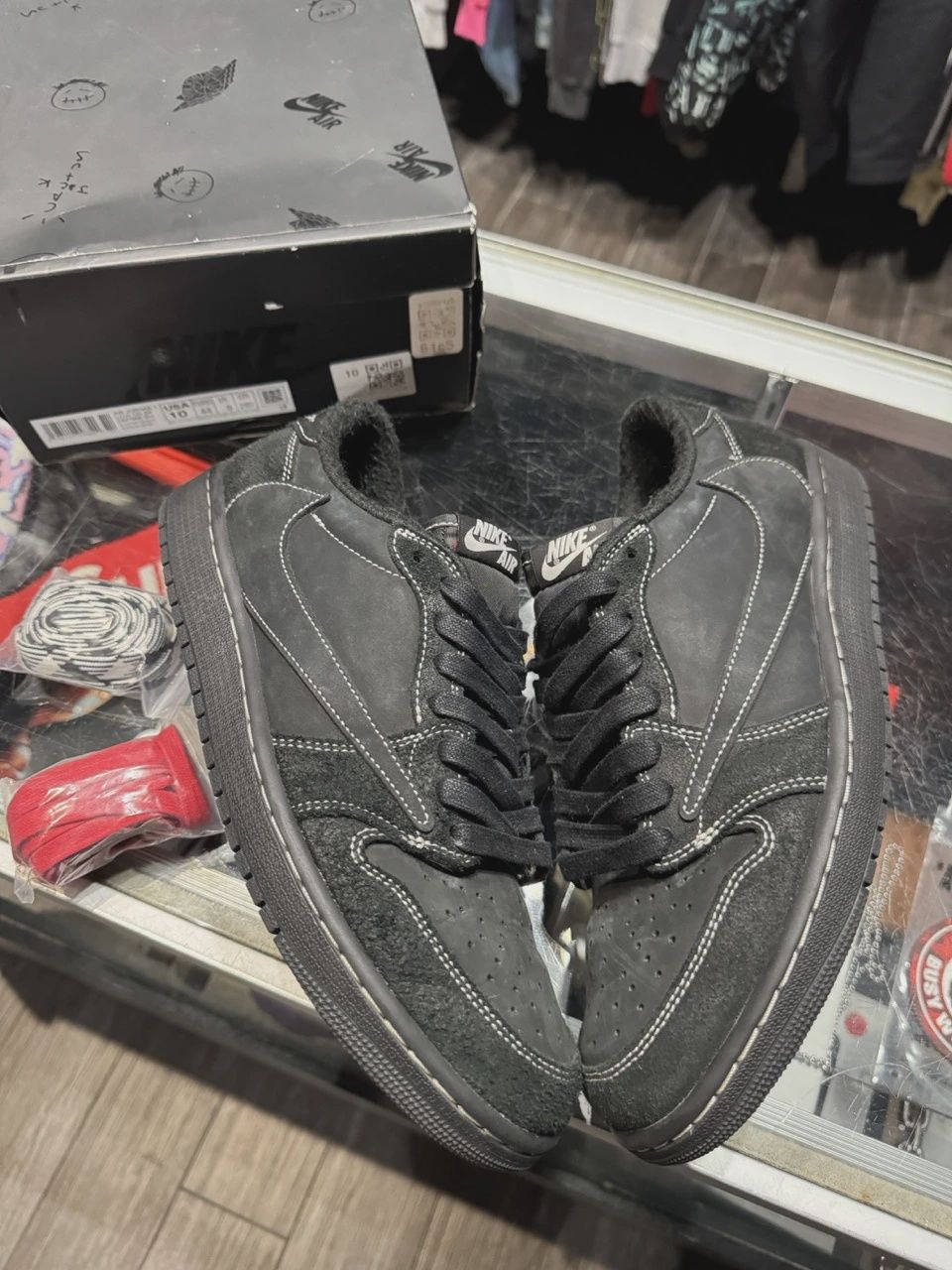 Jordan 1 Retro Low OG SP Travis Scott Black Phantom • Pre-Owned [4912]