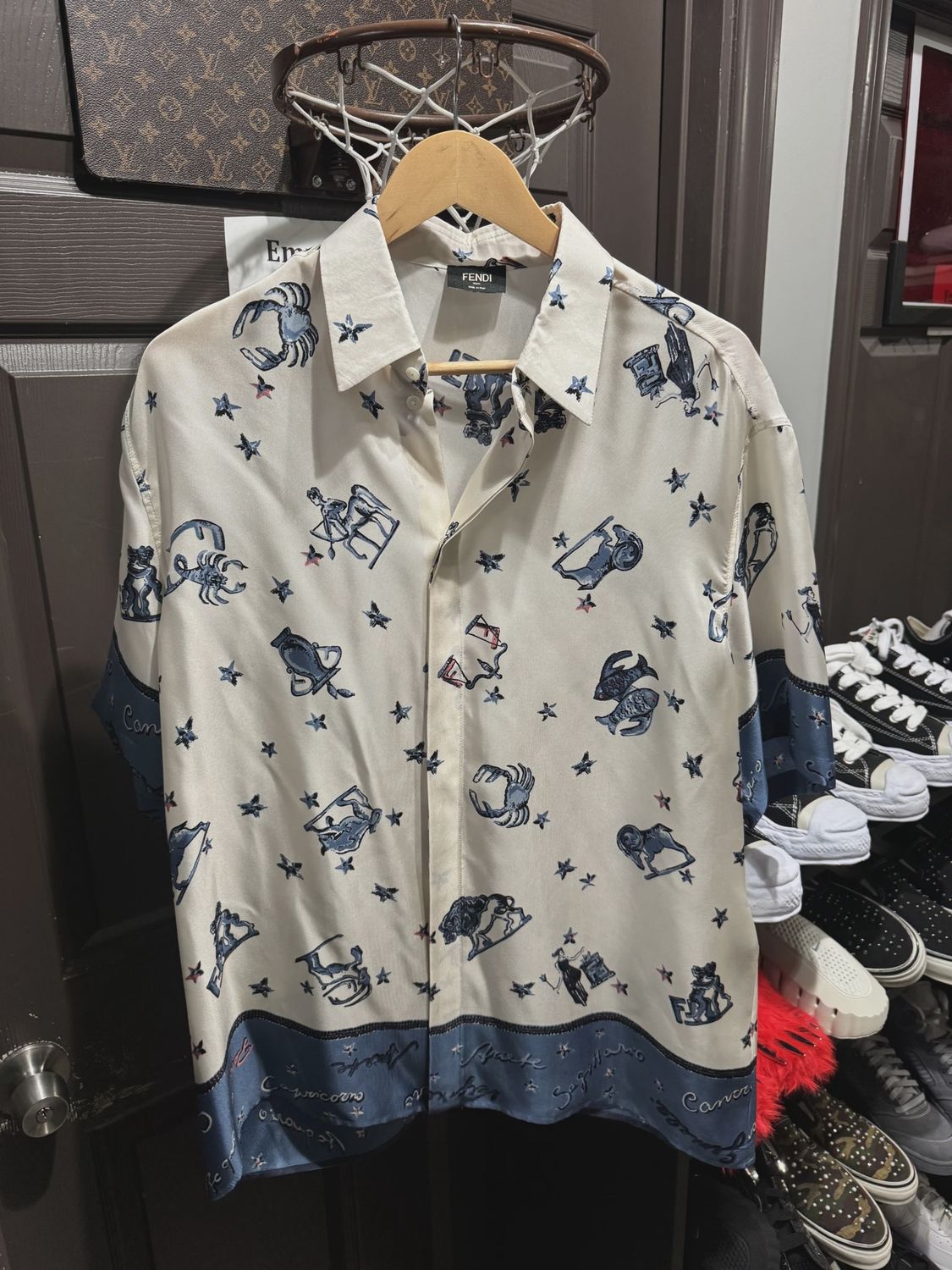 Fendi Horoscope Button Up size L • Pre-Owned [5256]