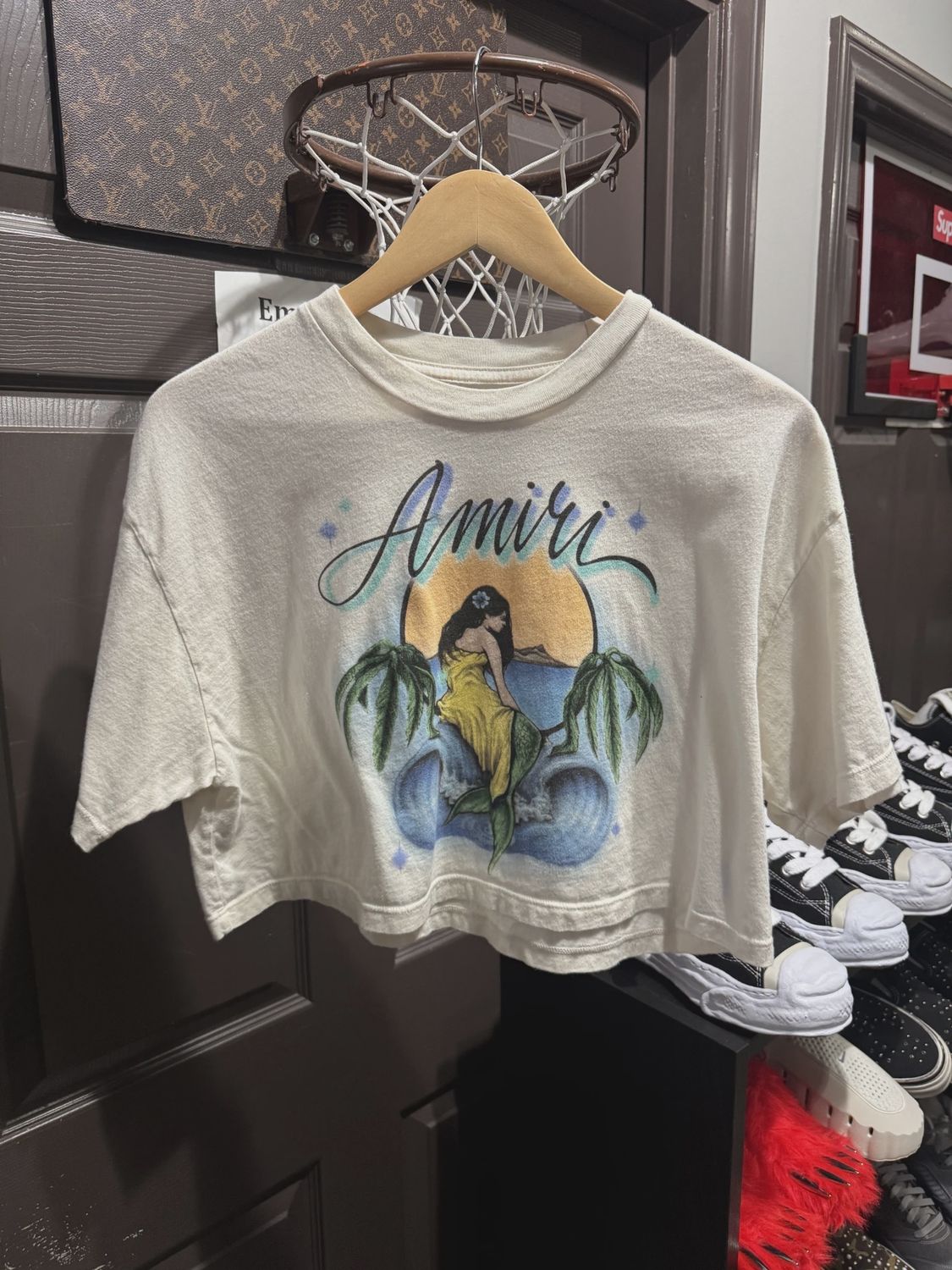 Amiri Cropped Tee women’s S • Pre-Owned [8931]