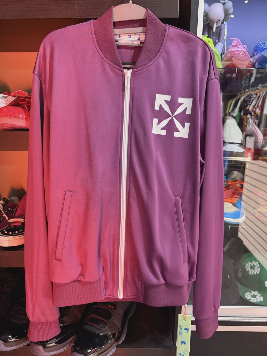 Off White Track Jacket Purple sz S • Pre-Owned [3227]