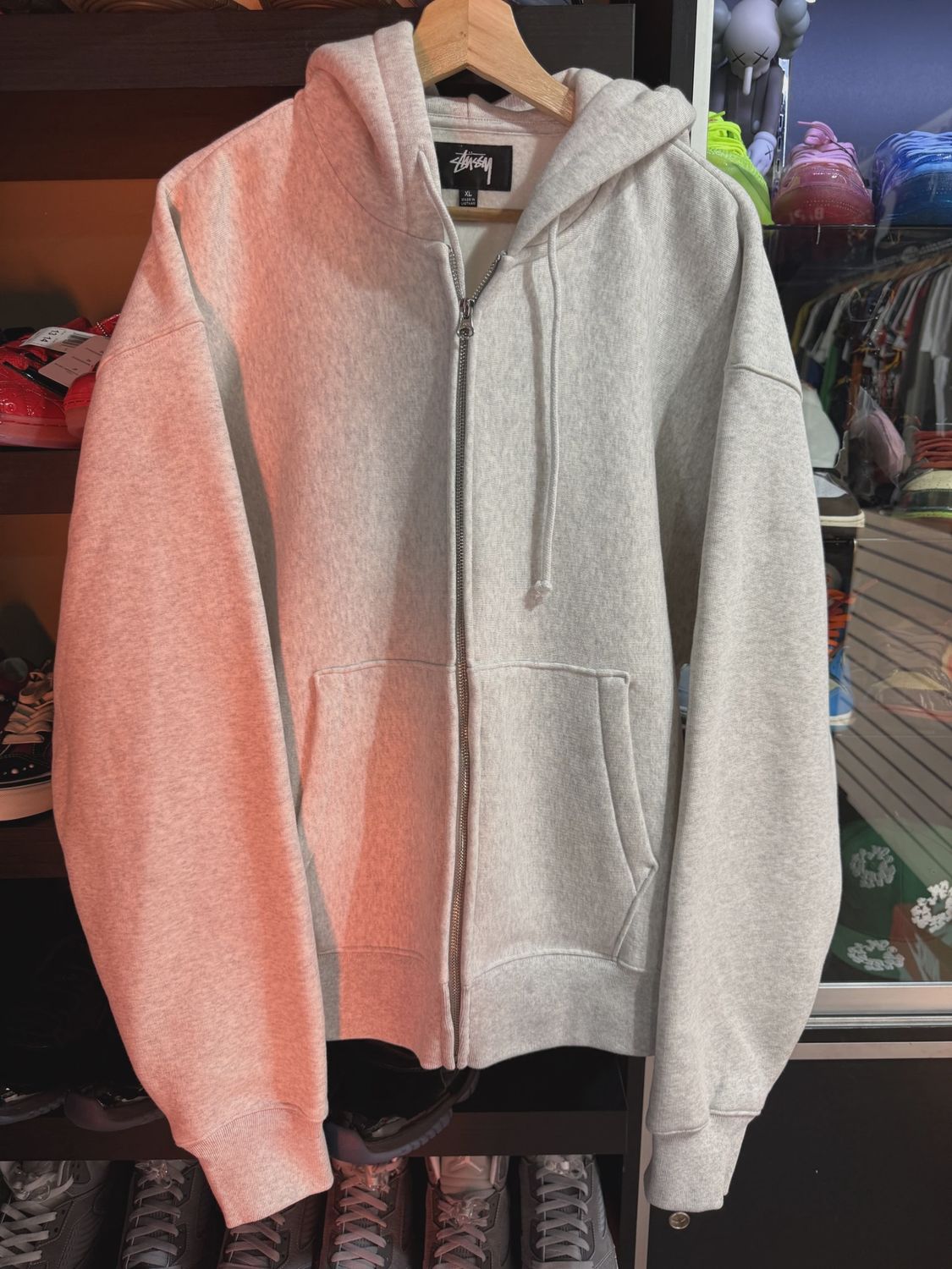 Stussy Grey Zip Up Hoodie • Brand New [8258]