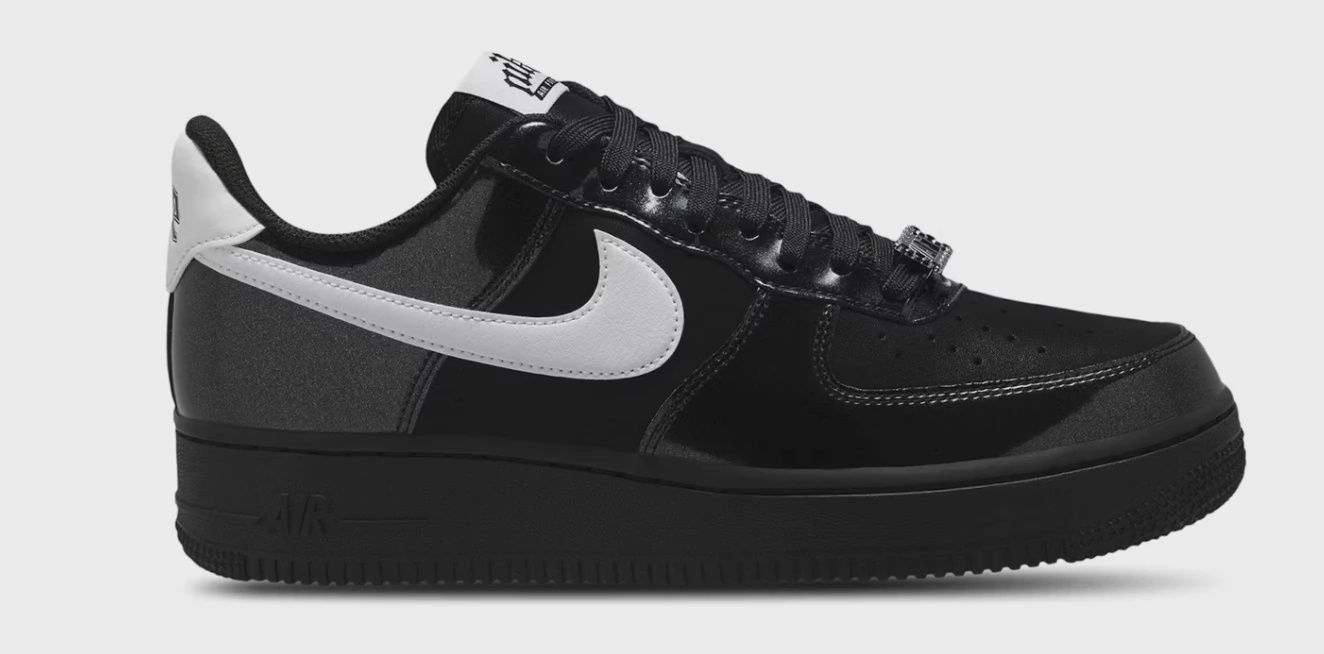 Nike Air Force 1 Low '07 LV8 Glam Rock Black White • Brand New [3459]