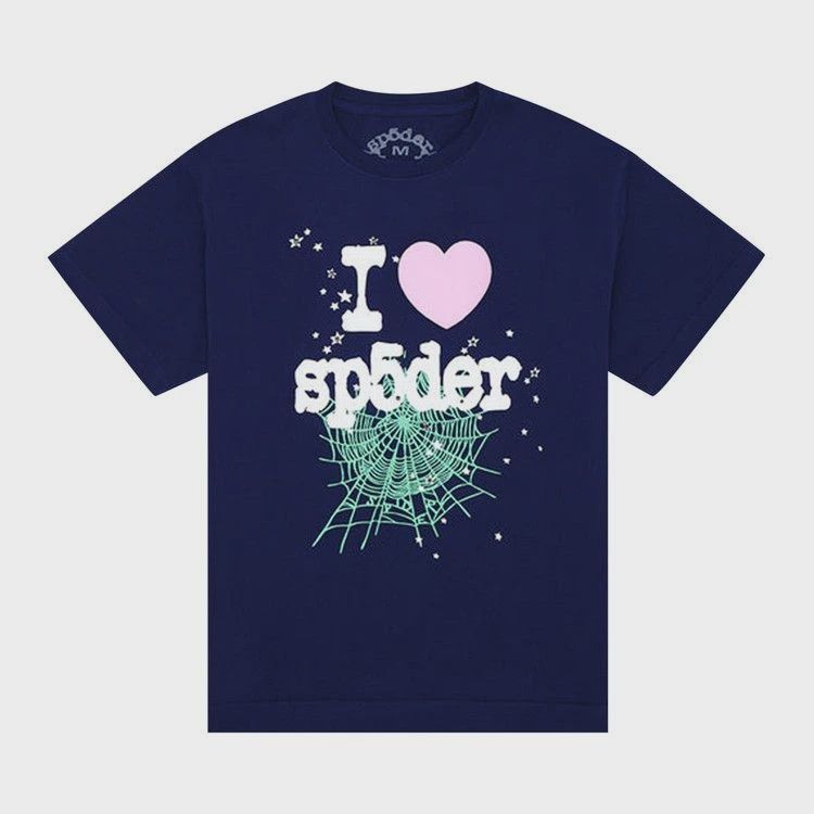 Sp5der Souvenir Tee Navy Blue  • Brand New [9839]
