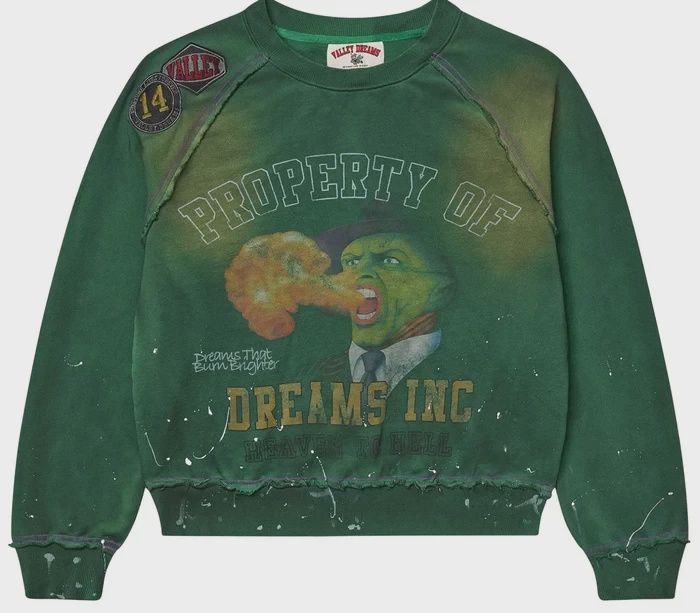 Vale Dreams Green Heaven to Hell Crewneck   • Brand New [3924]