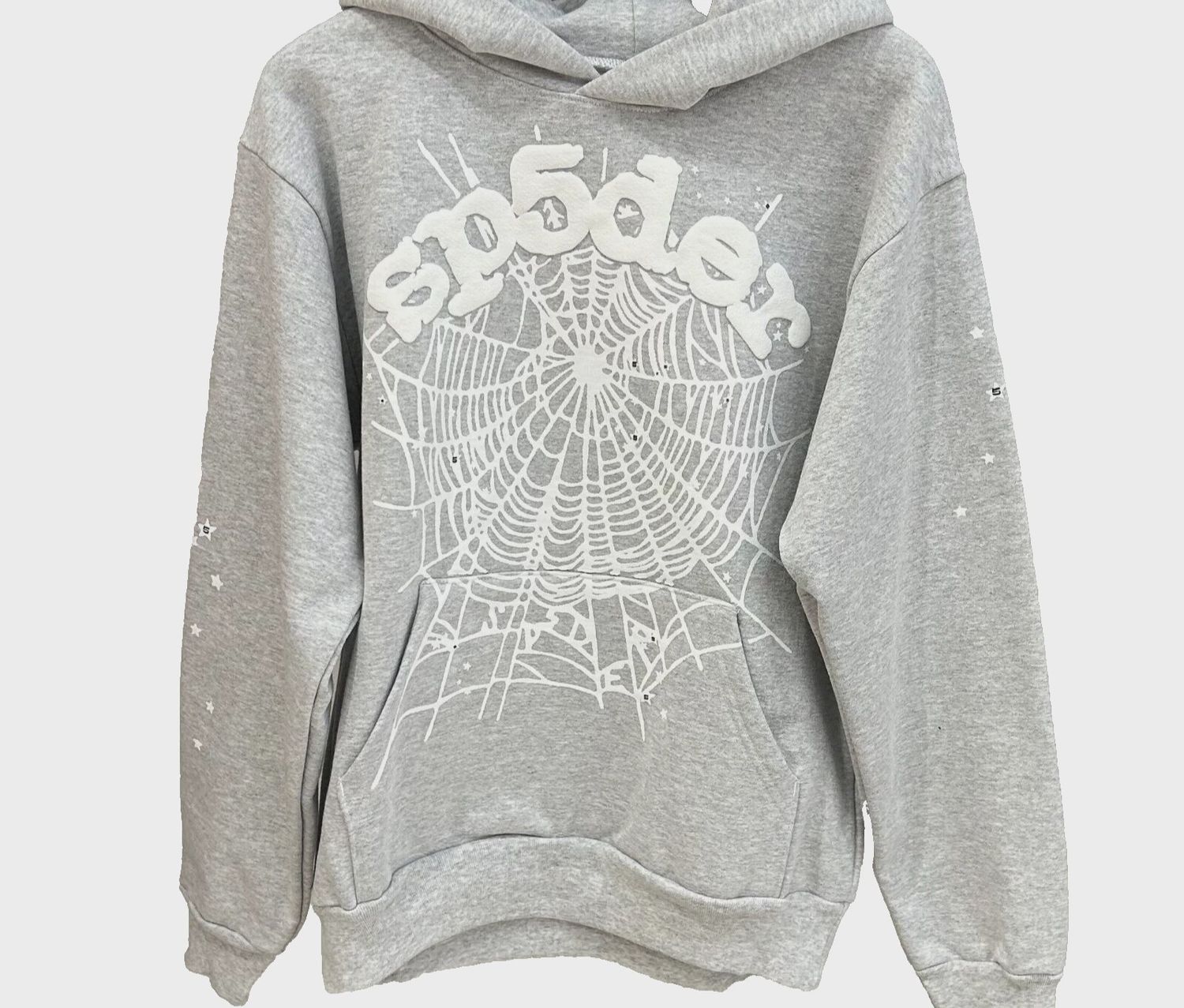 Sp5der OG Web Hoodie Heather Grey • Pre-Owned [0318]