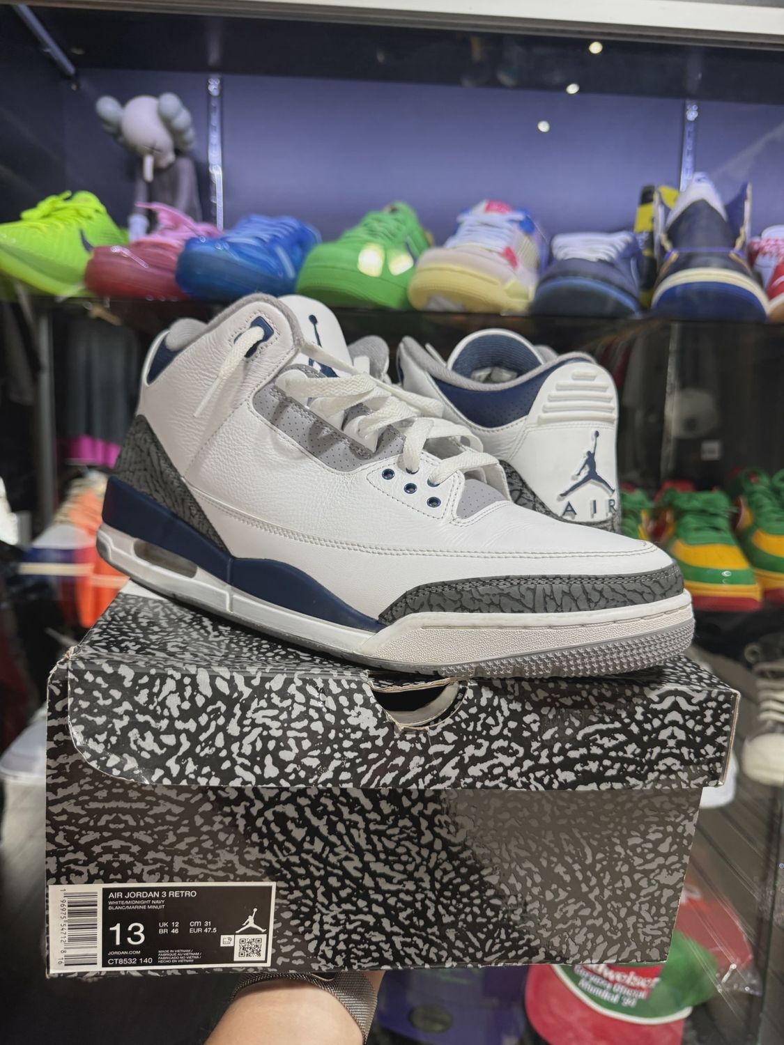 Air Jordan 3 Retro Midnight Navy • Pre-Owned [0680], Product Condition: Pre-Owned, Shoe Size: US M 13