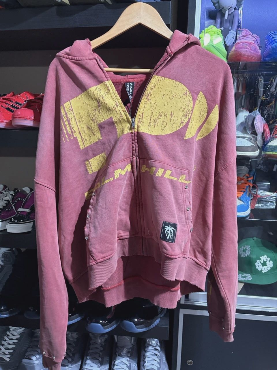 Palm Hills Zip Up Hoodie Red  • Brand New [8477]