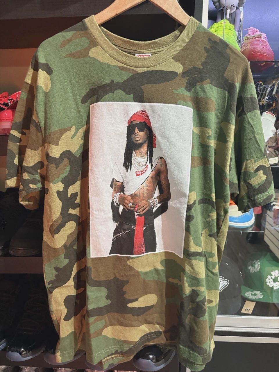 Supreme Playboi Carti Tee Woodland Camo • Pre-Owned [0744]