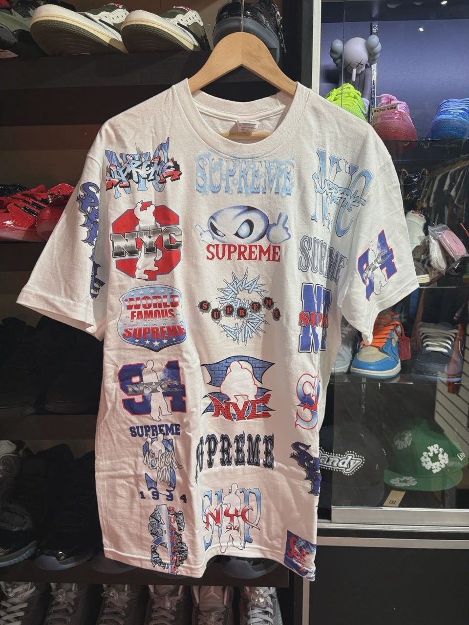 Supreme White All Over print Tee • Brand New [3529]