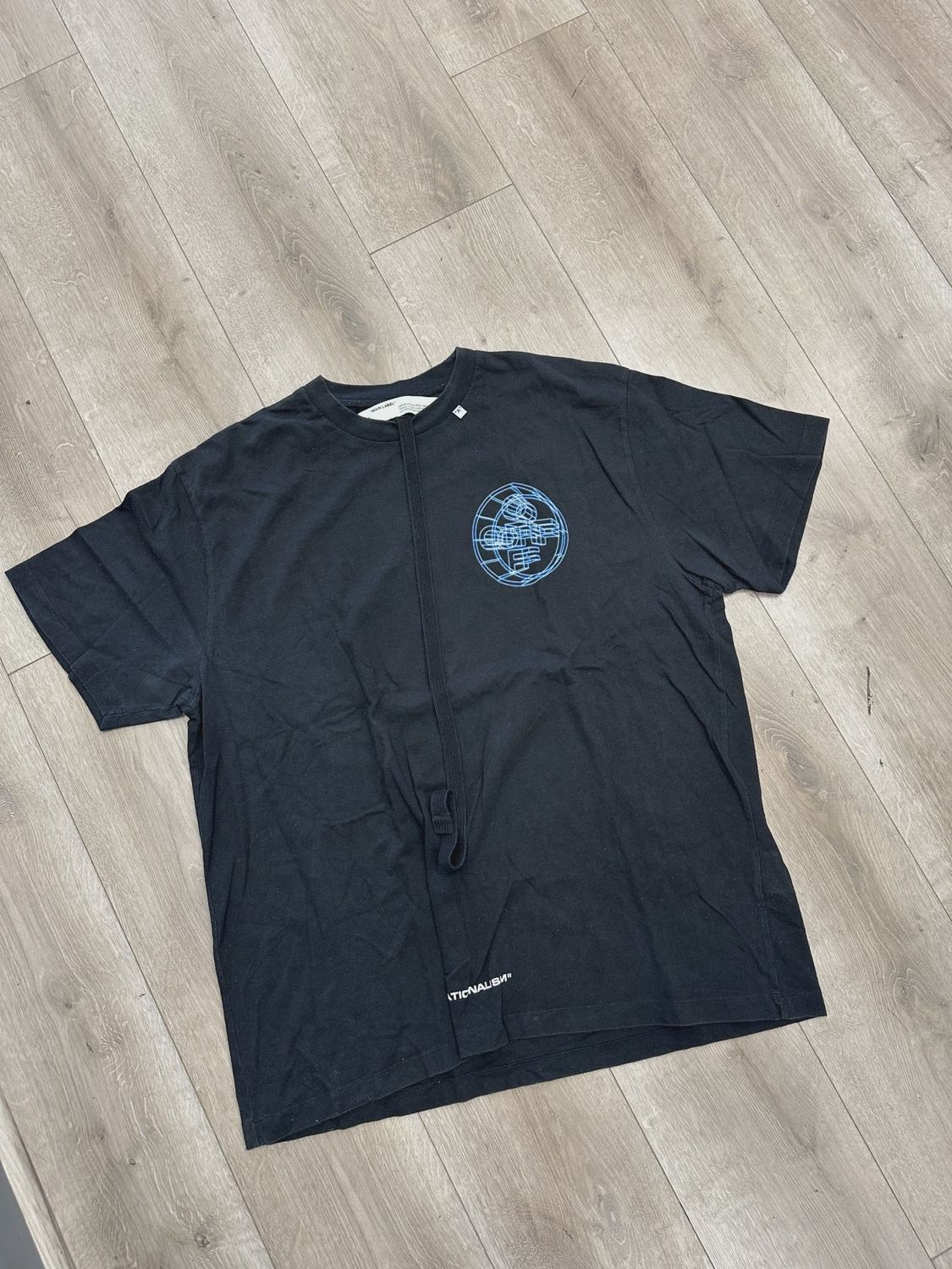 SS21 OFF-WHITE Rationalism Print Tee Black • Pre-Owned [1050]