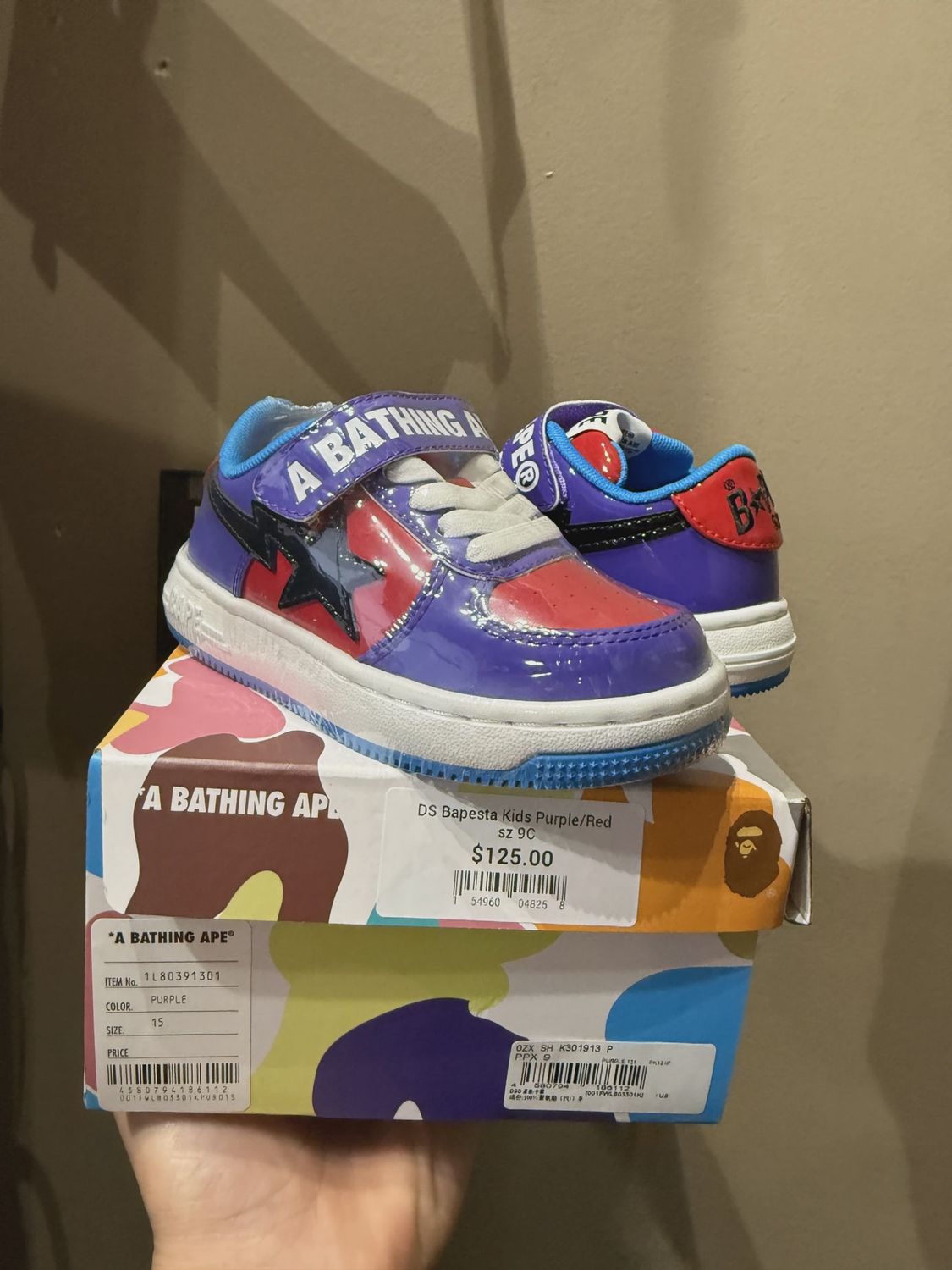 Bapesta #1 K2 Kids 'Purple' • Brand New [2829], Product Condition: Brand New, Shoe Size: US TD 9C
