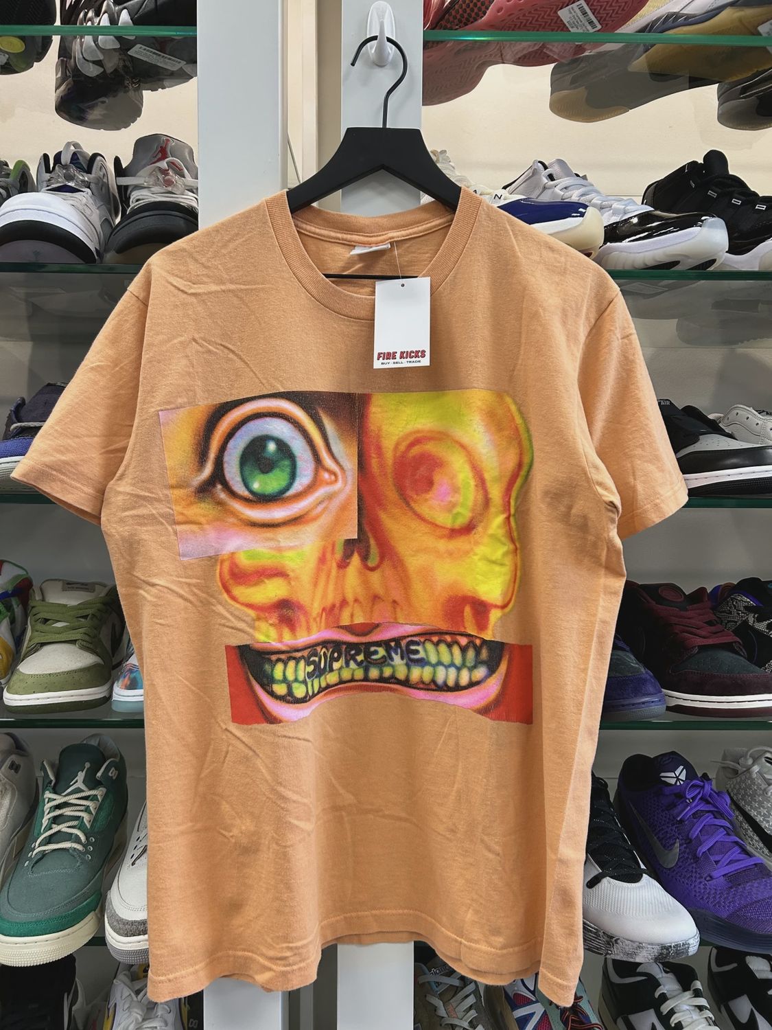 FW21 Supreme Face Tee 'Peach' • Pre-Owned [7732]