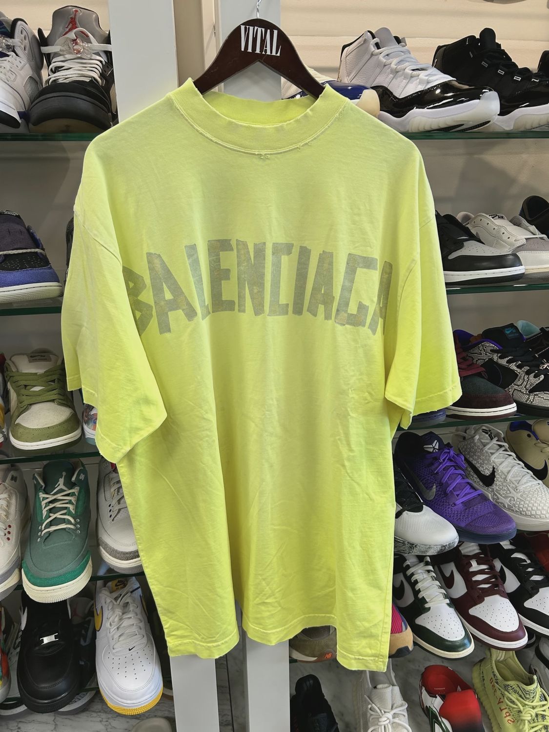 Balenciaga  2023 'Tape Logo' T-Shirt • Pre-Owned [0452]