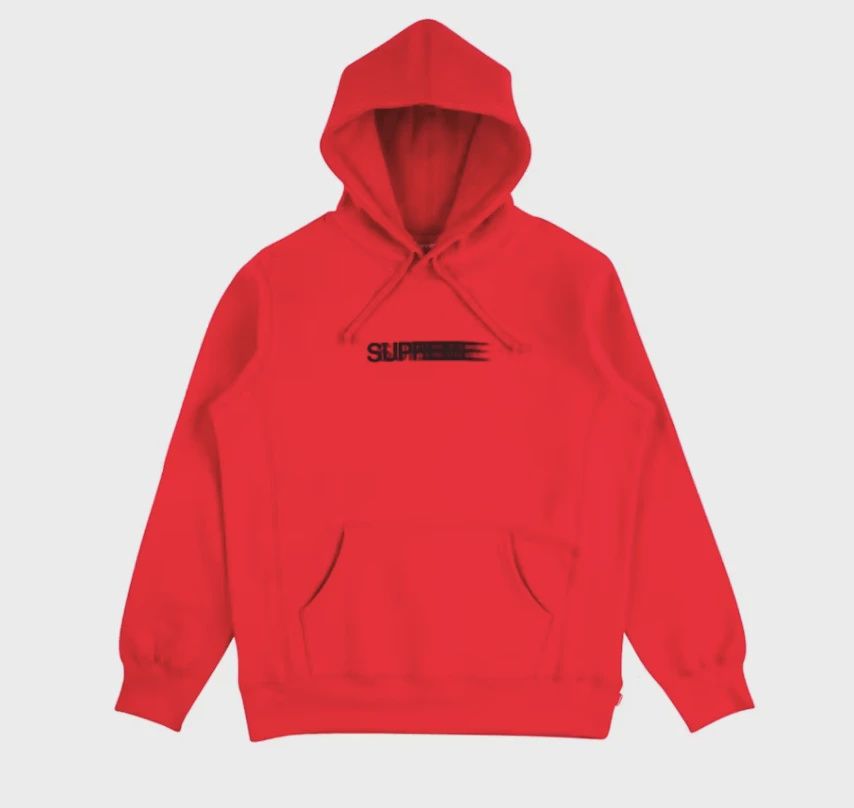 Supreme Motion Logo Hoodie Red • Pre-Owned [5401]
