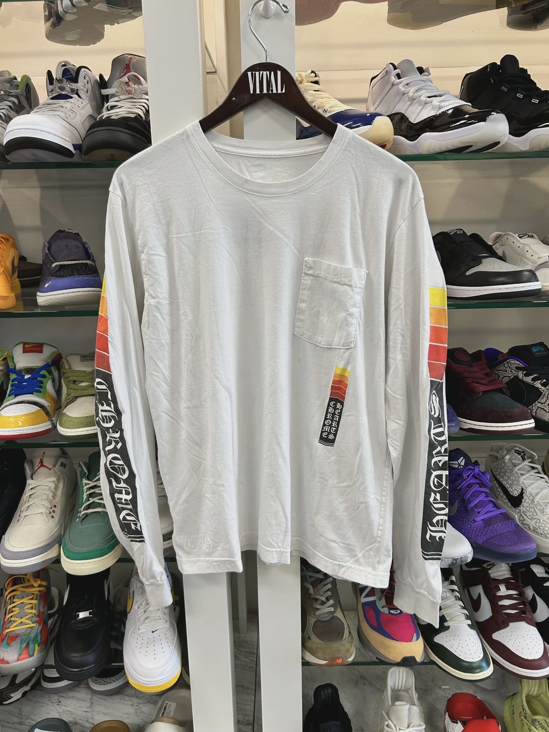 Chrome Hearts Gradient Script Logo Long Sleeve Tee • Pre-Owned [2452]