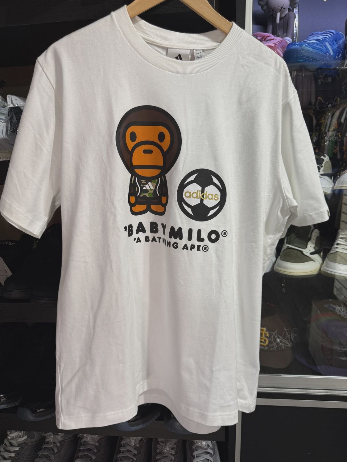 Adidas x BAPE SSL Milo Tee White • Brand New [5962]