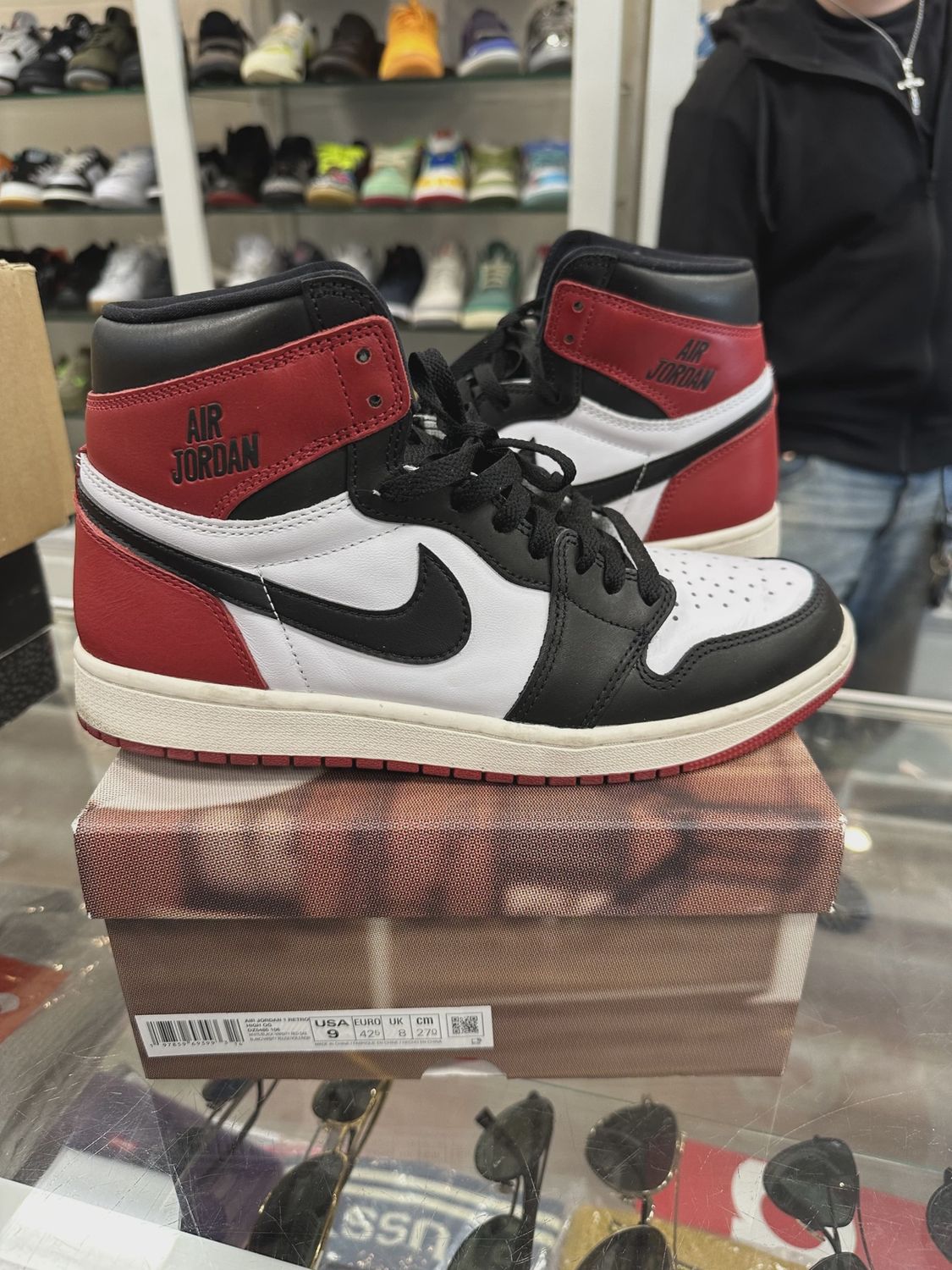 Air Jordan 1 Retro High Original Black Toe Reimagined • Pre-Owned [5672]