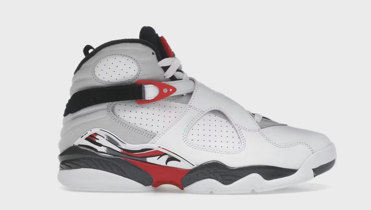 Air Jordan 8 Retro White True Red (2025) • Brand New [1071]