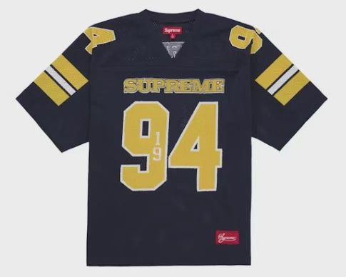 Supreme Sequin Football Jersey Navy • New [1336]