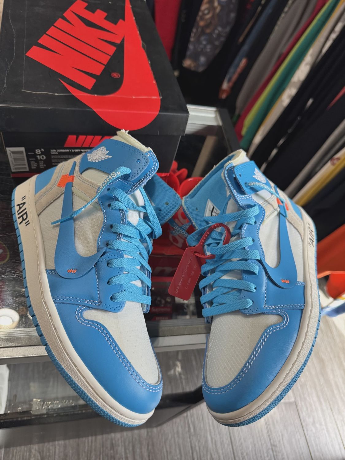 Jordan 1 Retro High Off-White University Blue • Pre-Owned [3085]