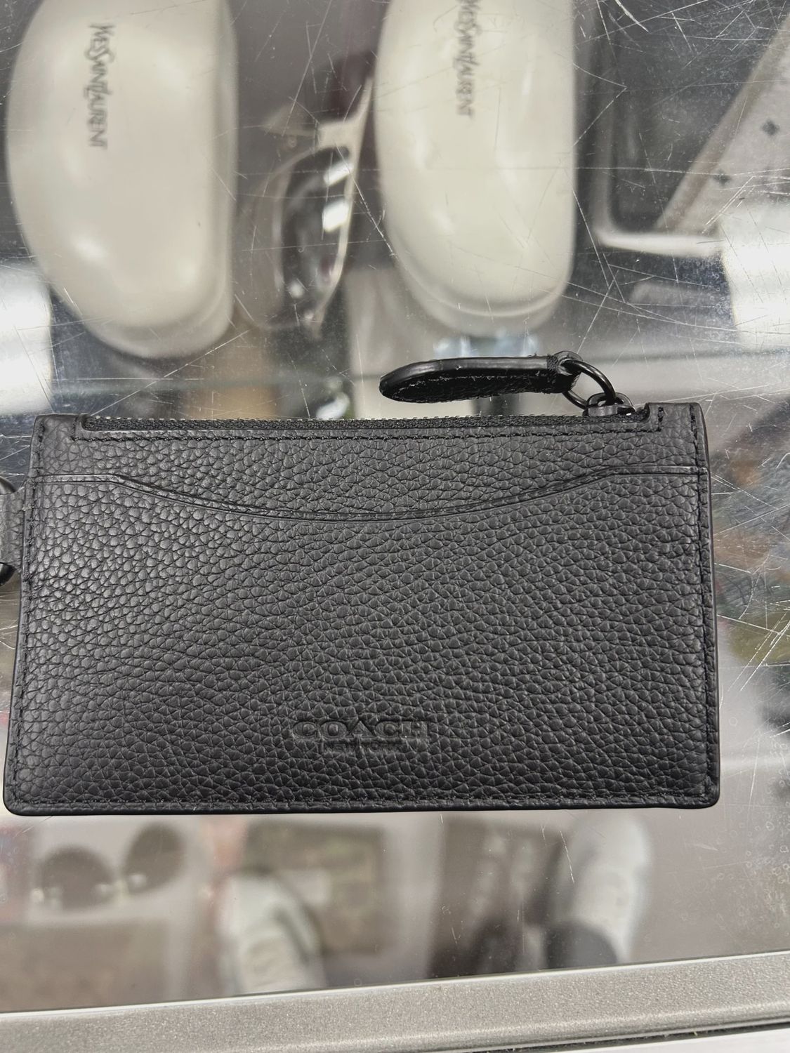 Coach Zip Card Case Black • Brand New [5369]