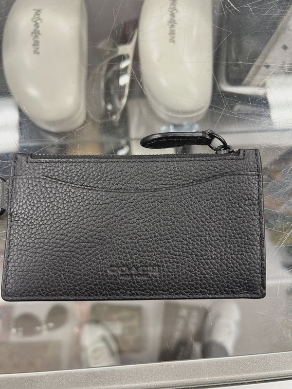Coach Zip Card Case Black • Brand New [5369]