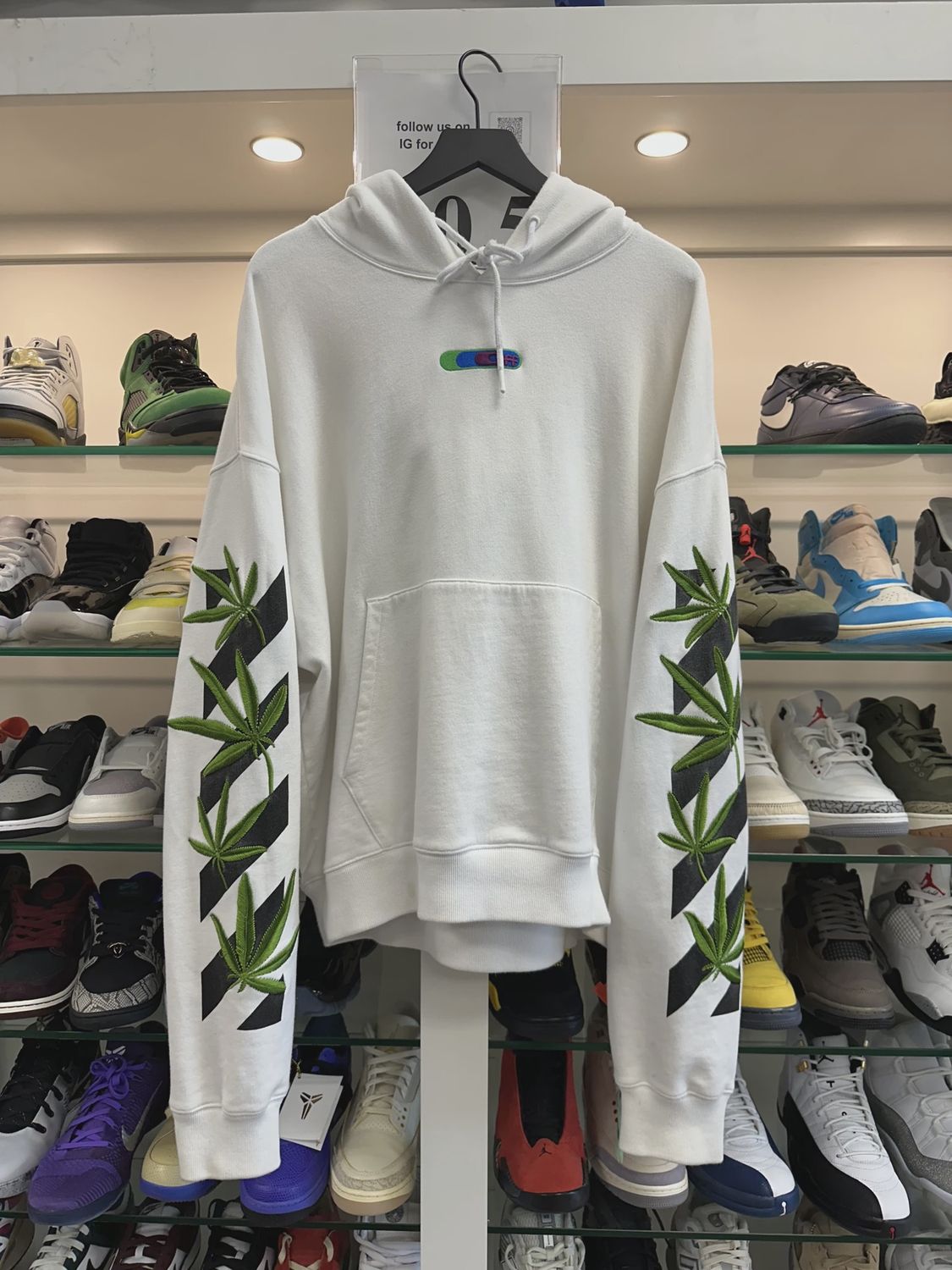 Off White Mariguana Hoodie • Pre-Owned [3939]