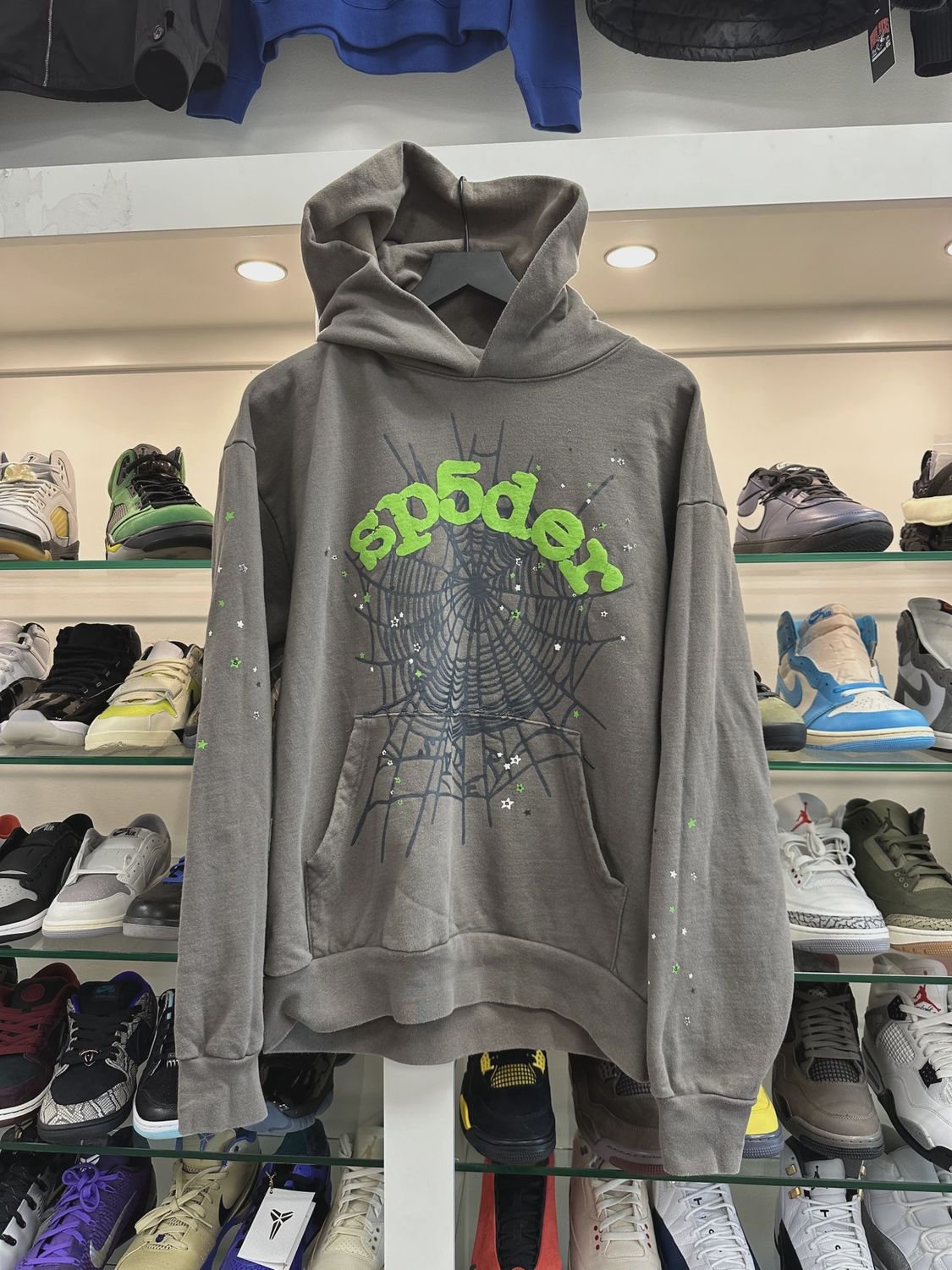 Sp5der Grey Hoodie • Pre-Owned [2984]