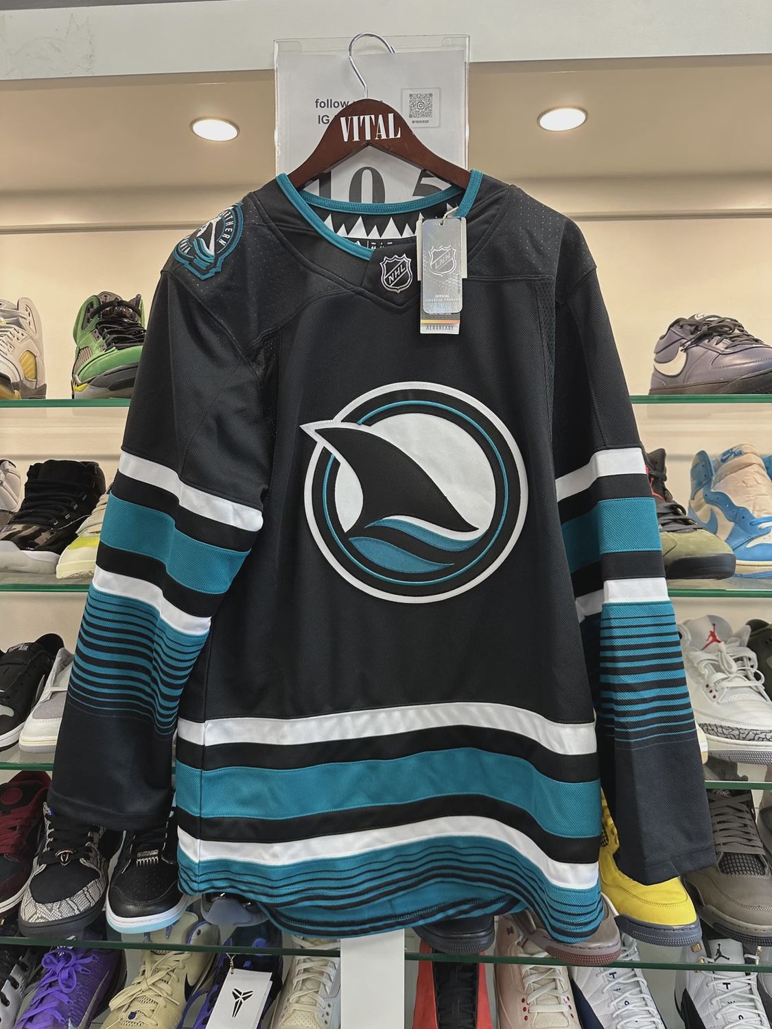 San Jose Sharks Fanatics Black Alternate Premium Jersey • Brand New [3542]
