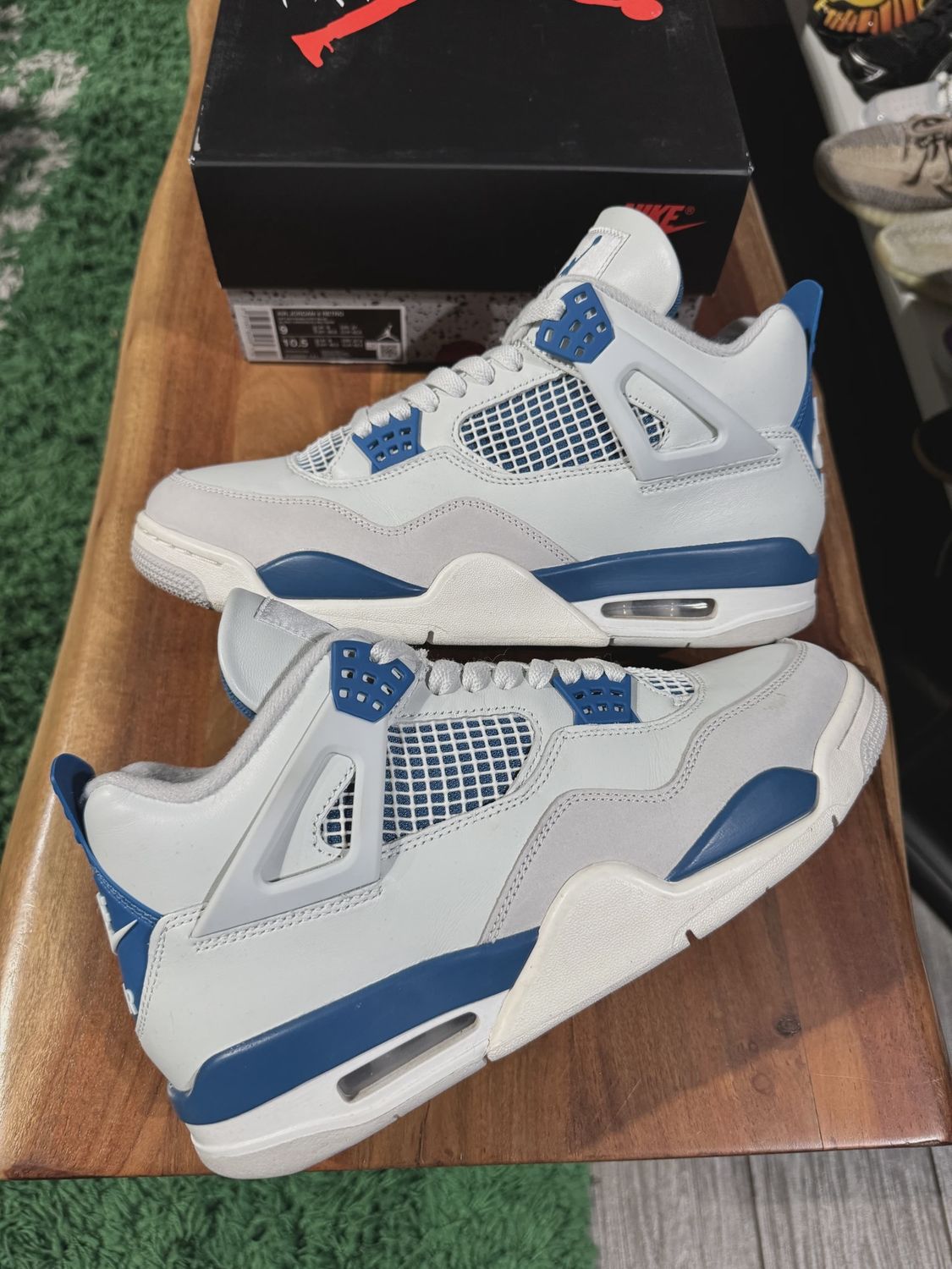 Air Jordan 4 Retro Military Blue (2024) • Pre-Owned [8175], Product Condition: Pre-Owned, Shoe Size: US M 9