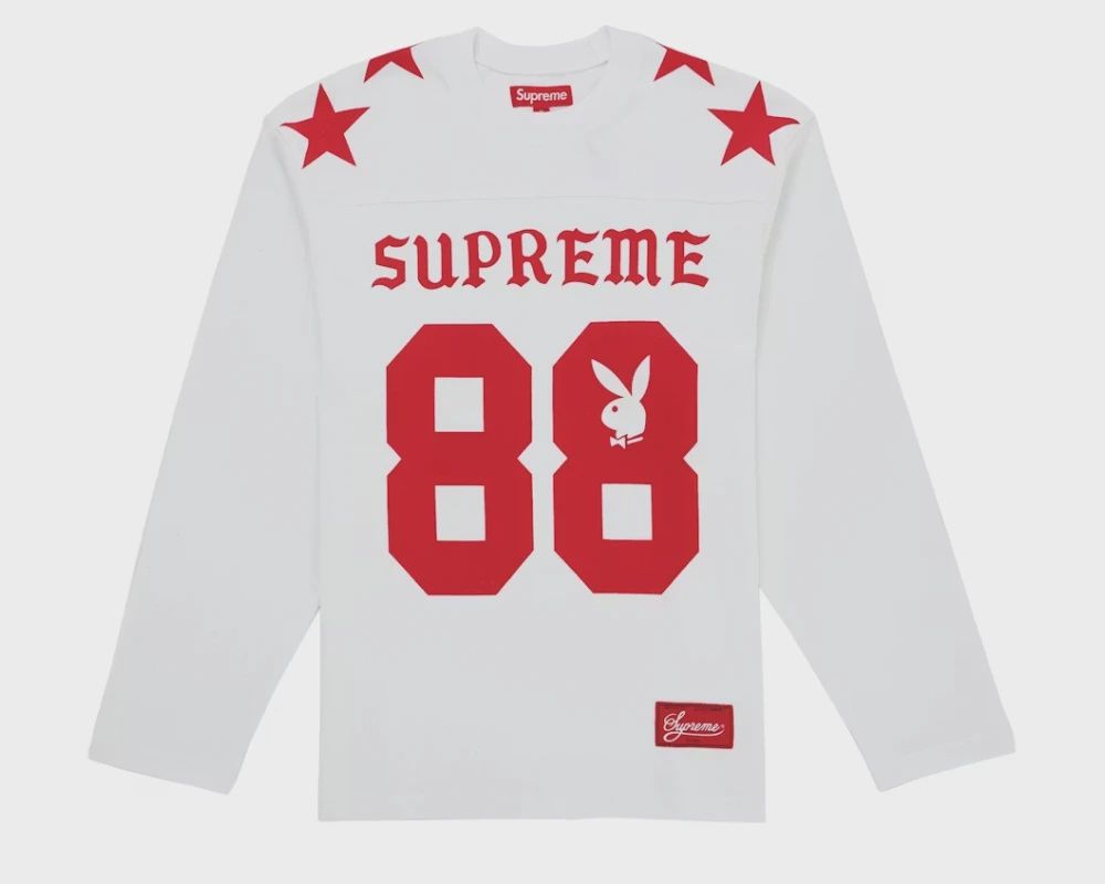 Supreme playboy football jersey white • Brand New [6011]