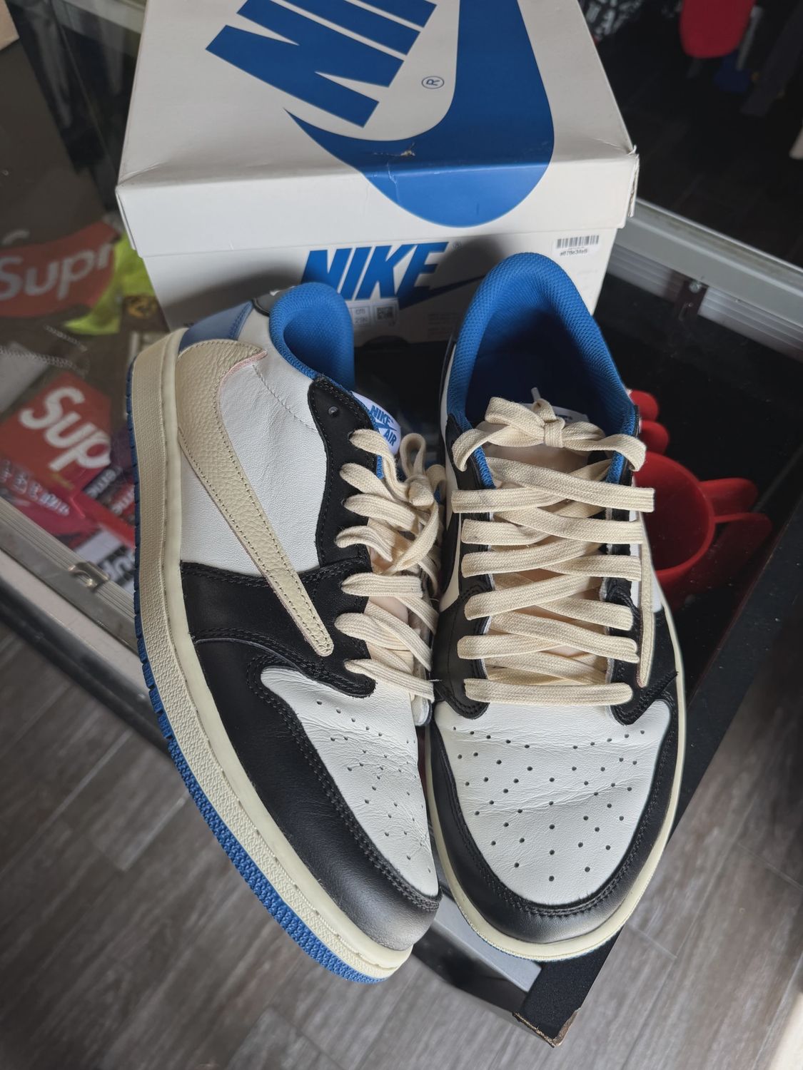 Air Jordan 1 Retro Low Original SP Fragment  x Travis Scott • Pre-Owned [2437], Product Condition: Pre-Owned, Shoe Size: US M 11