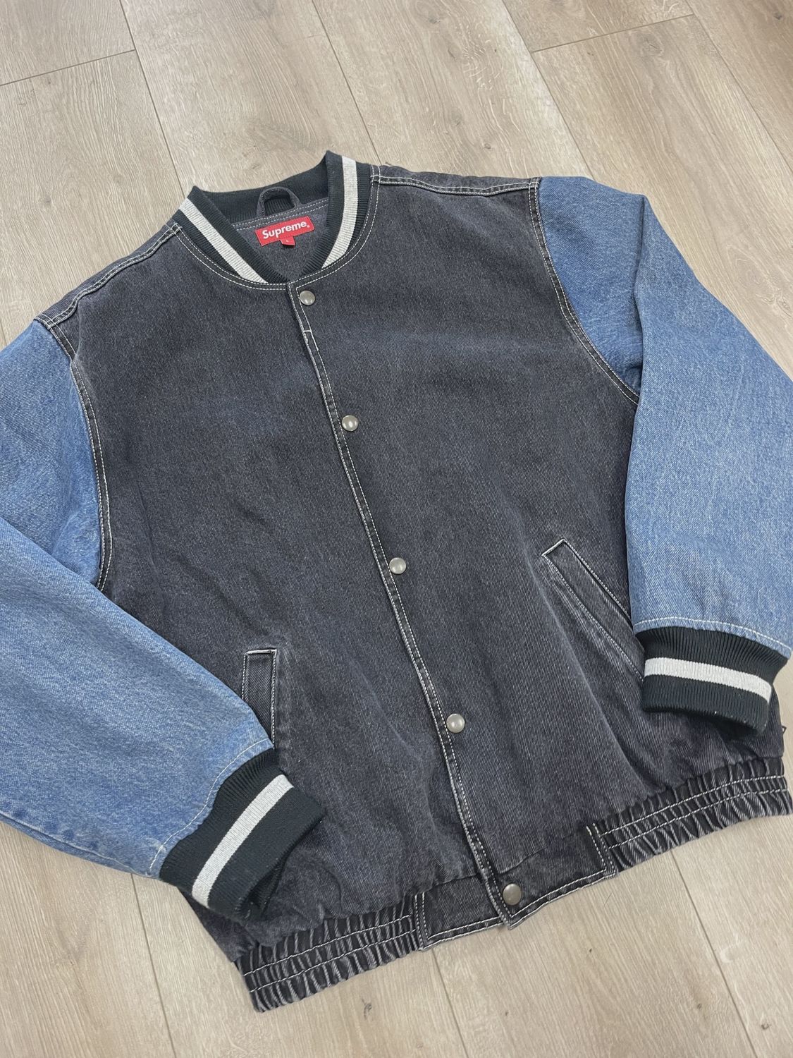 Supreme Denim Varsity Jacket • Pre-Owned [5119]