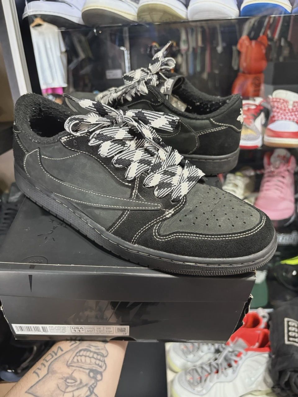 Air Jordan 1 Low Travis Scott Black Phantom  • Pre-Owned [0363]