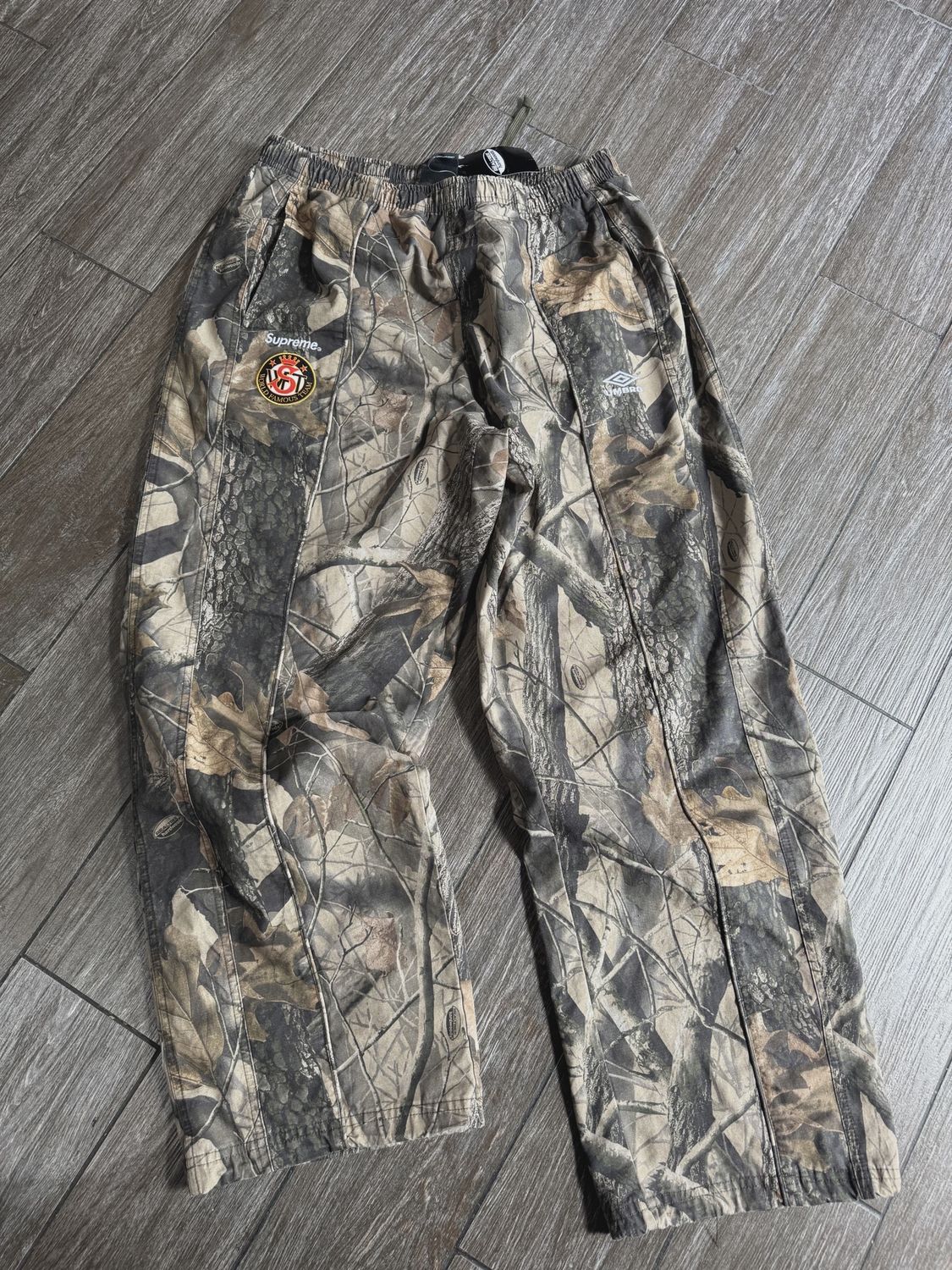 Supreme Umbro Cotton Ripstop Track Pant (SS26) Realtree Hardwoods Camo • Brand New [4968]