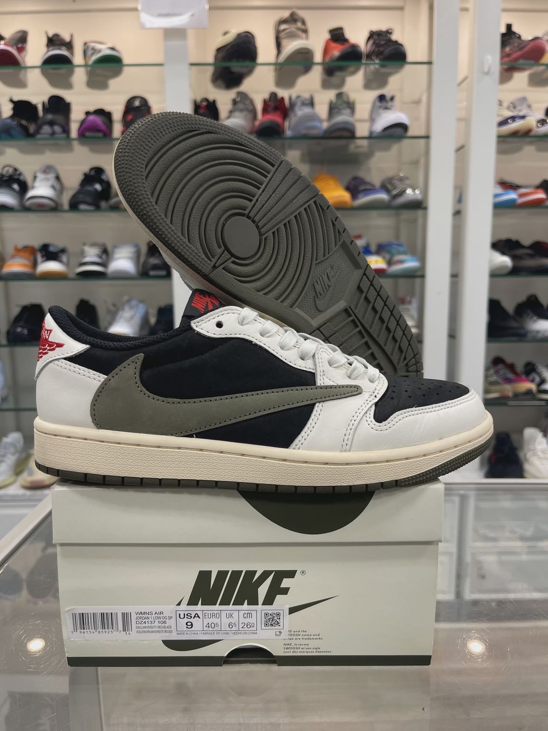 Air Jordan 1 Retro Low Original SP Travis Scott Olive (Women's) • Pre-Owned [5779]