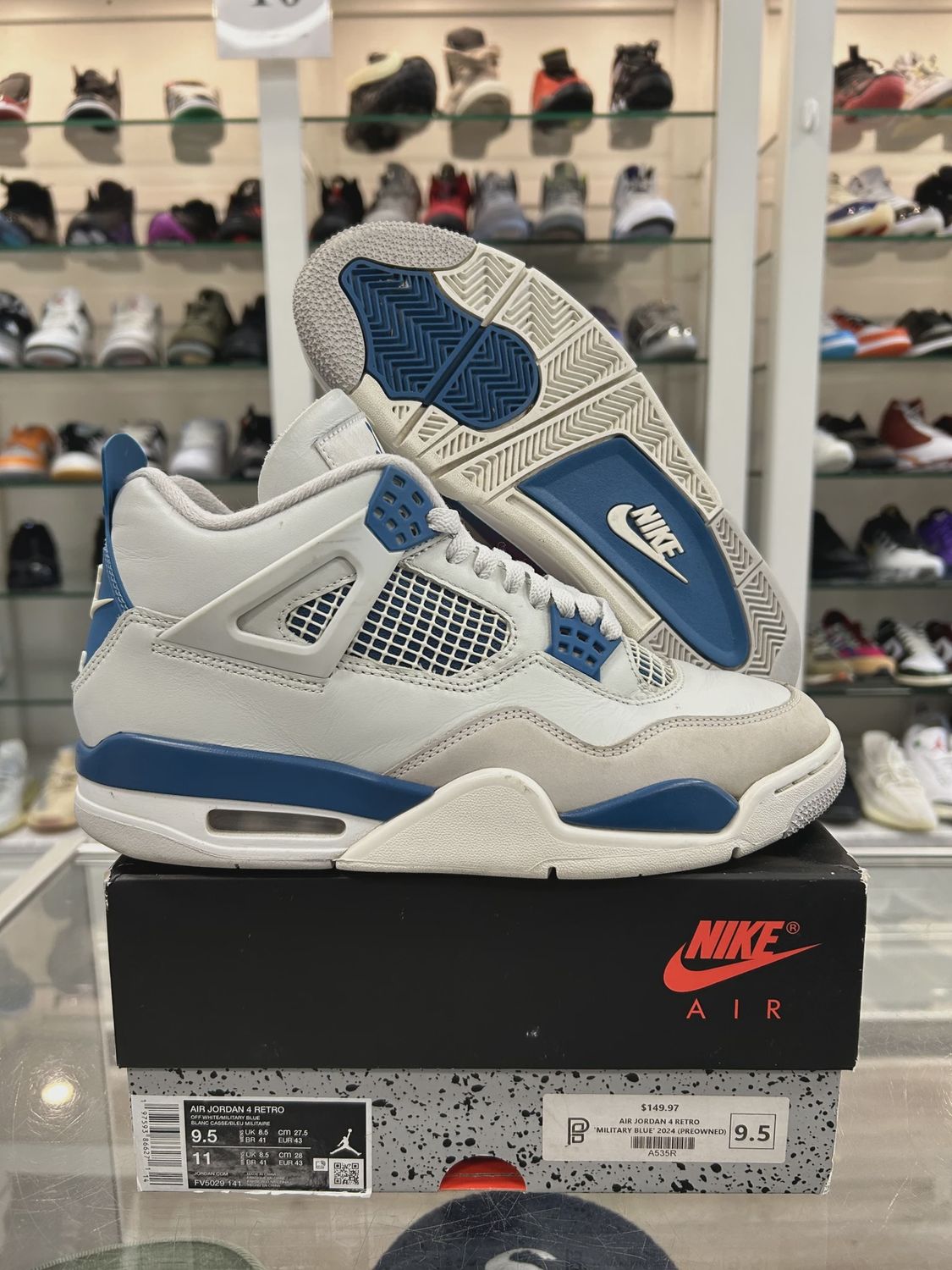 Jordan 4 Retro Military Blue (2024) • Pre-Owned [5493]