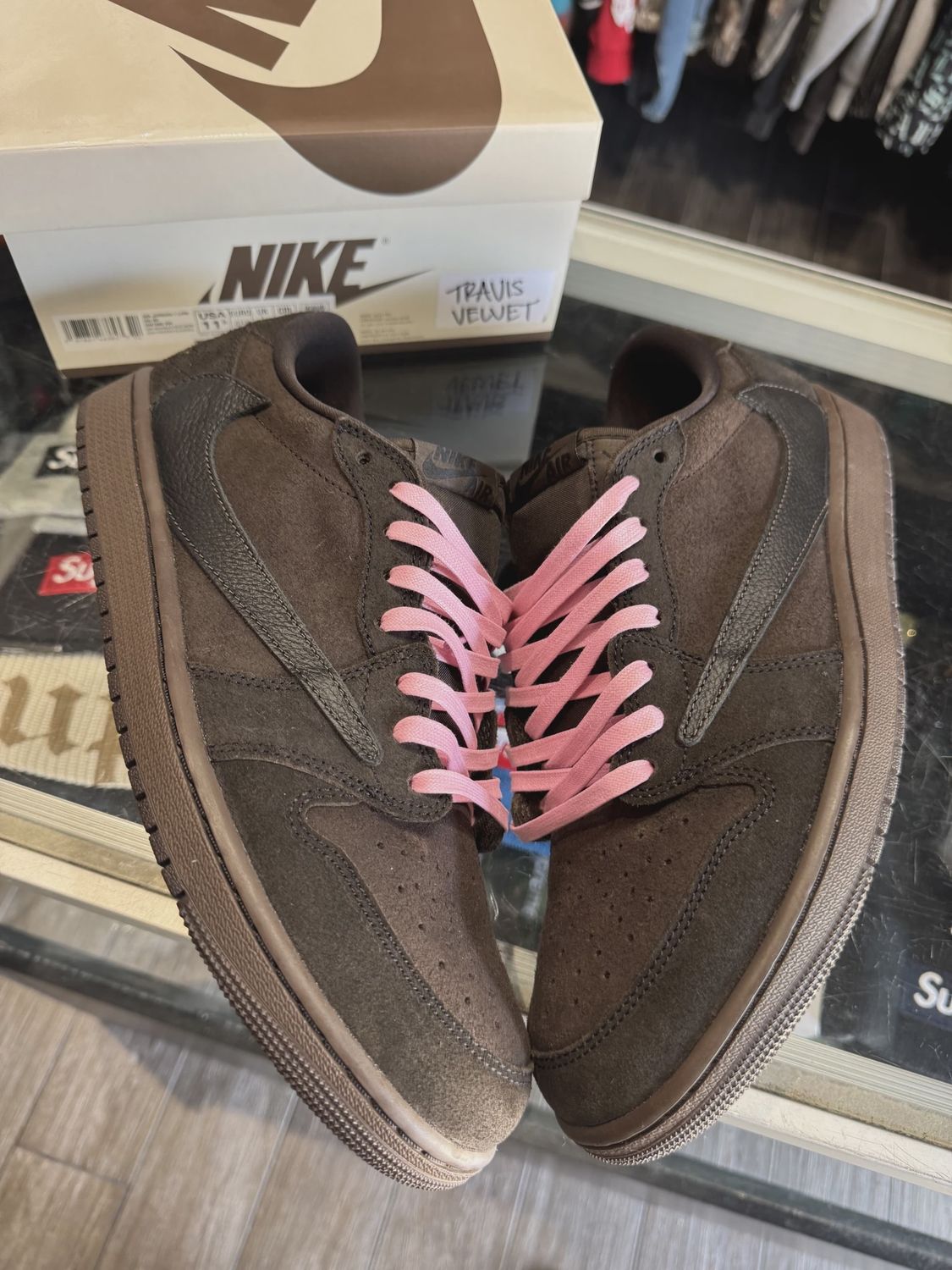 Air Jordan 1 Retro Low Original SP Travis Scott Velvet Brown • Pre-Owned [8319]