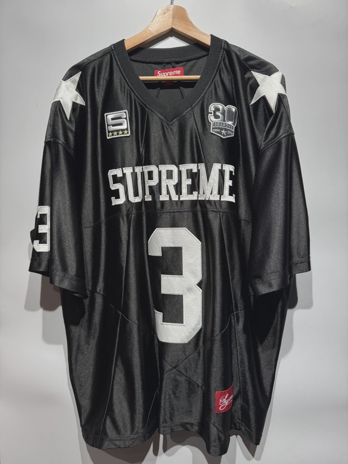 Supreme Star Football Jersey Black • Pre-Owned [5652]