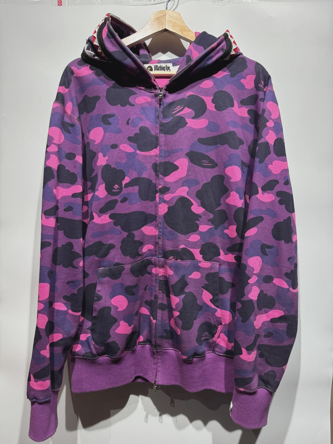 Bape Shark Full Zip Up Purple size L • Pre-Owned [0249]