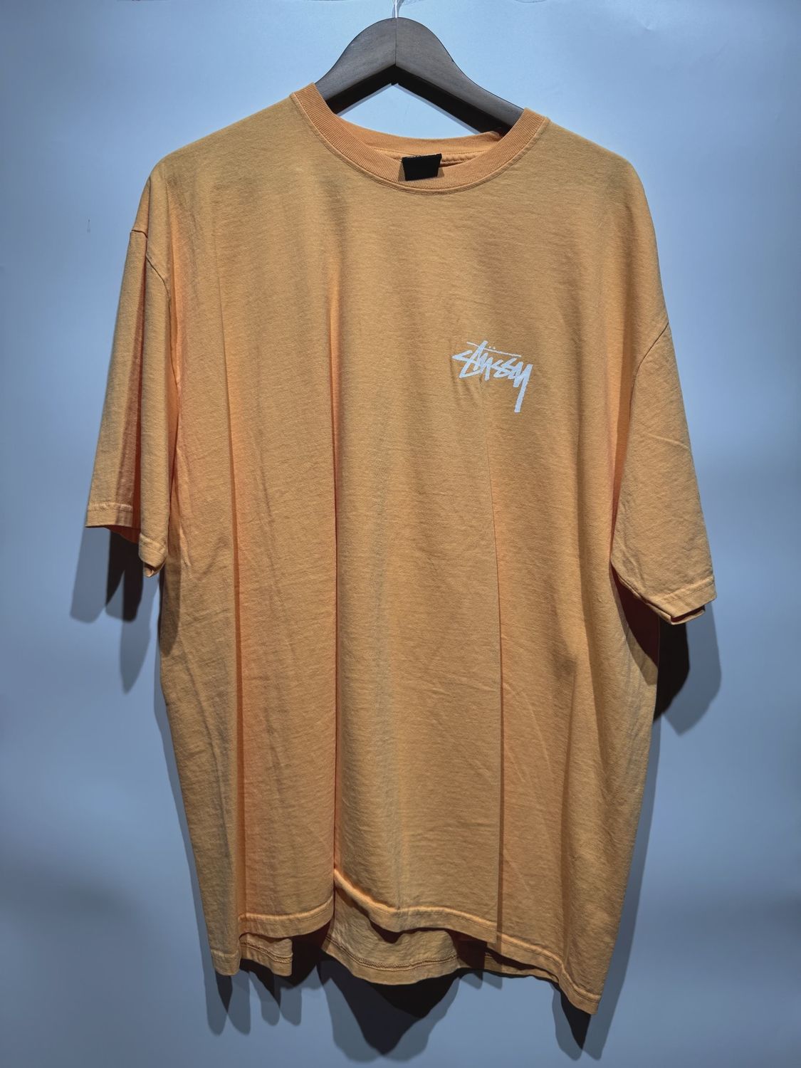 Stussy Shells Pigment Dyed Tee Orange size XL • Pre-Owned [8567]