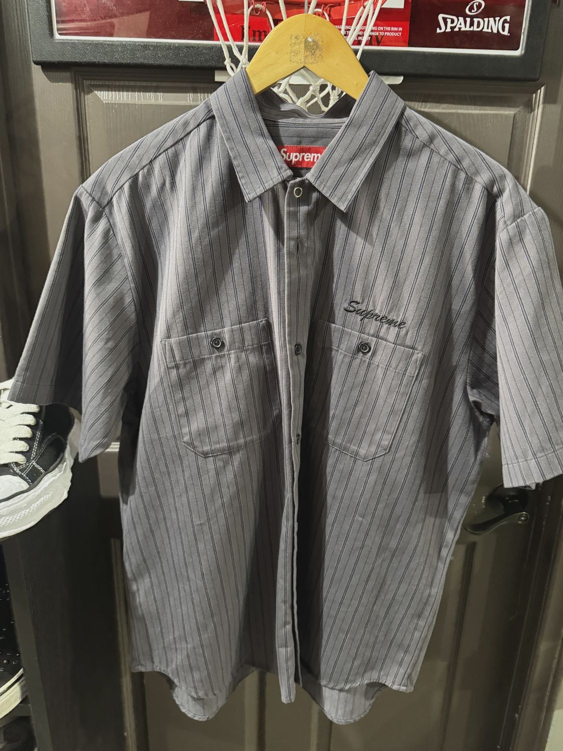 Supreme AOI Eyes S/S Work Shirt Stripe • Brand New [6691]